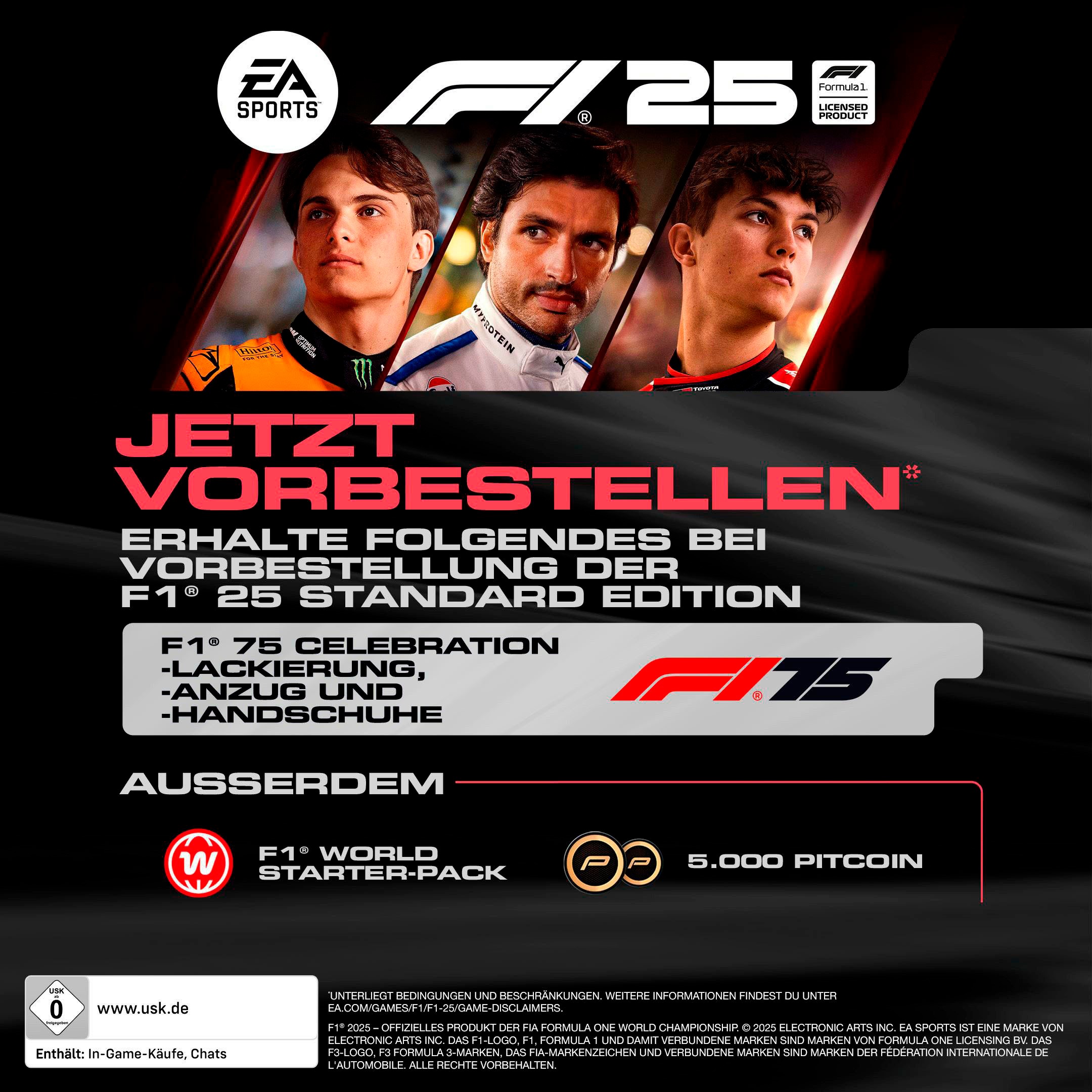 PlayStation 5 Konsolen-Set »PS5 Disk Edition (Slim) + EA Sports F1 25«