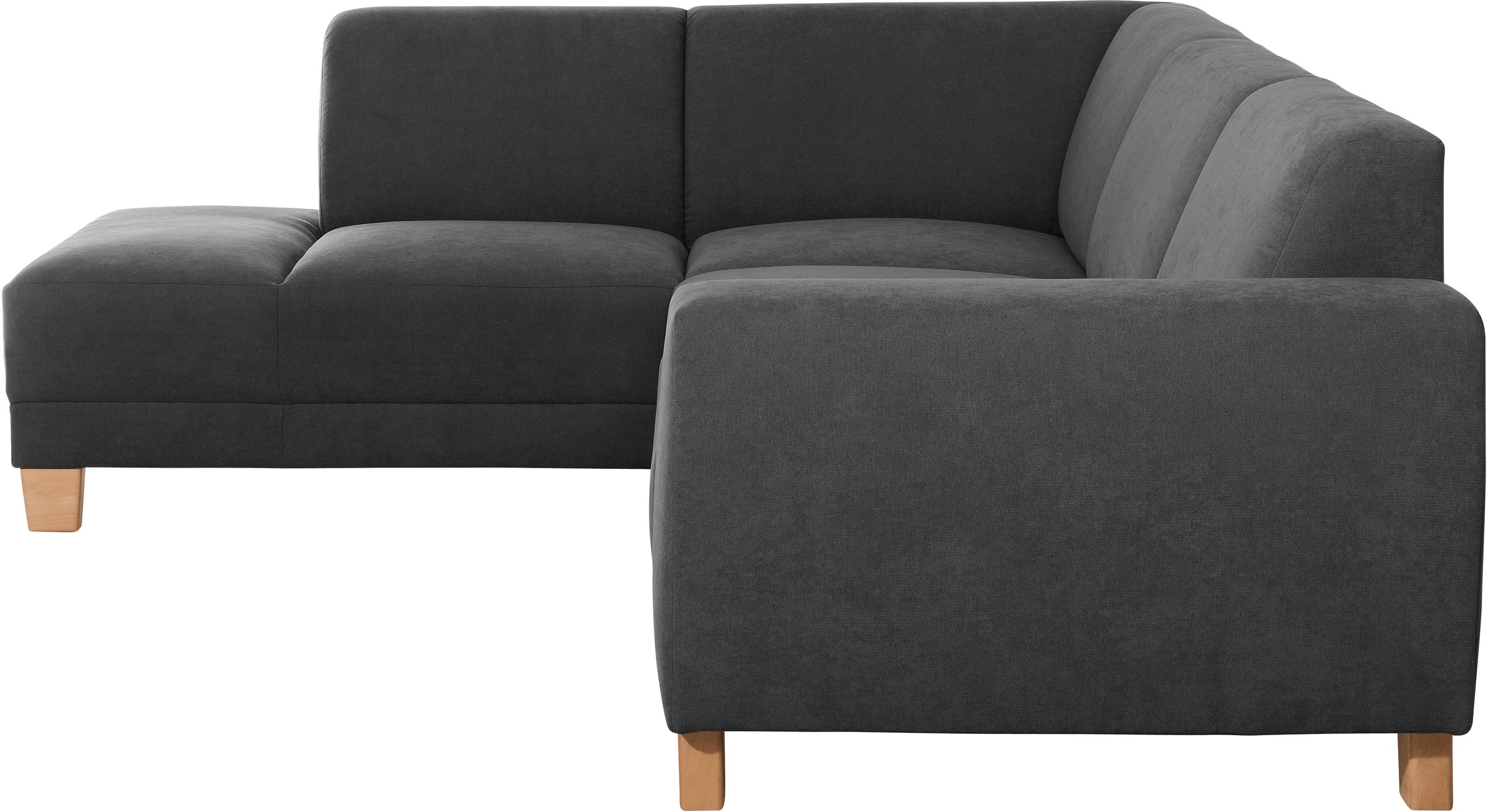 Max Winzer® Ecksofa »Blackpool modern, mittlere Sitzhärte mit hochwertiger Schaumpolsterung«, Lounge-Charakter durch niedrigen, leicht gewölbten Rücken