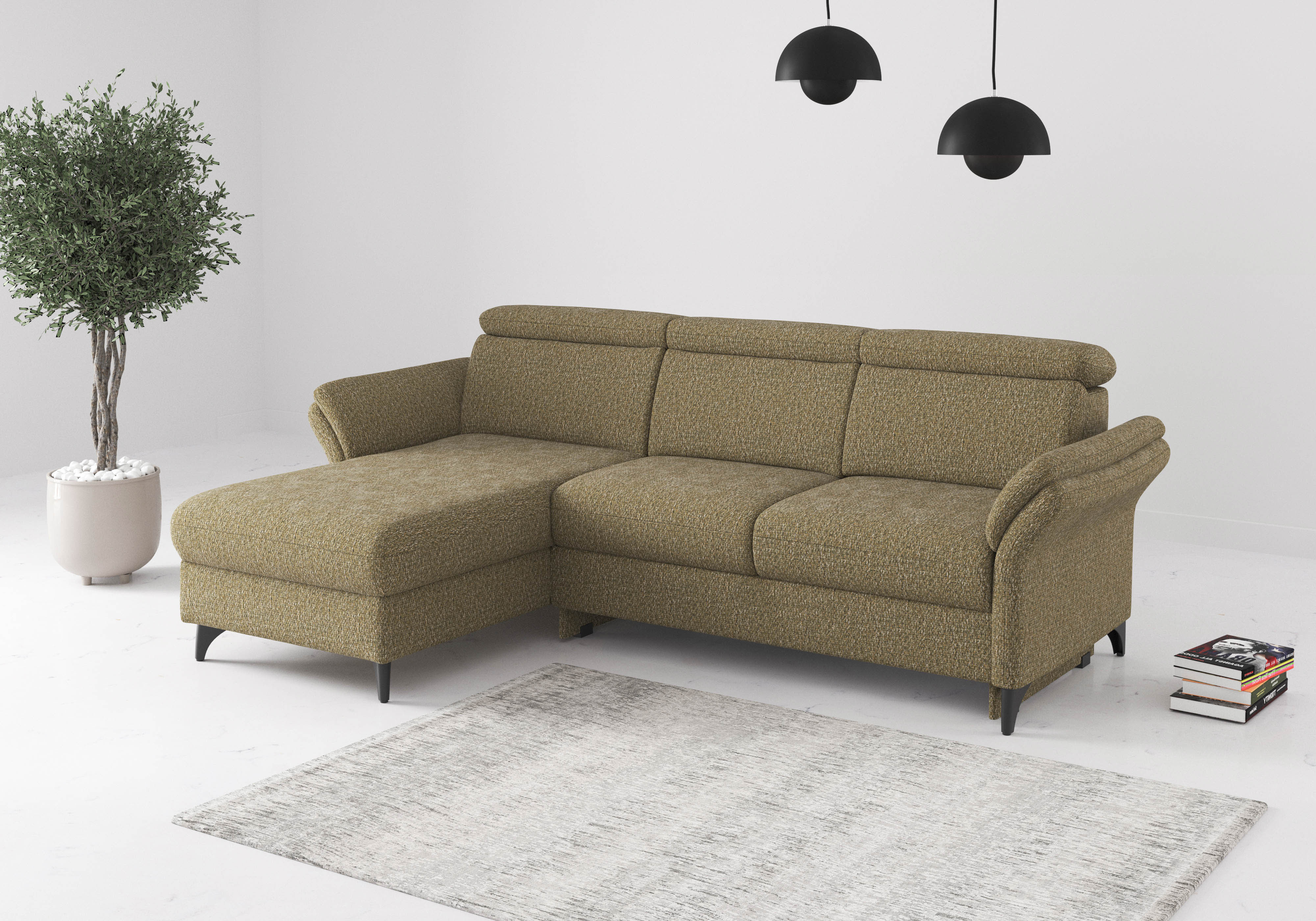 sit&more Ecksofa "Glendale, L-Form" inkl. Kopfteilverstellung,wahlweise mit Vorziehsitz und Bettkasten