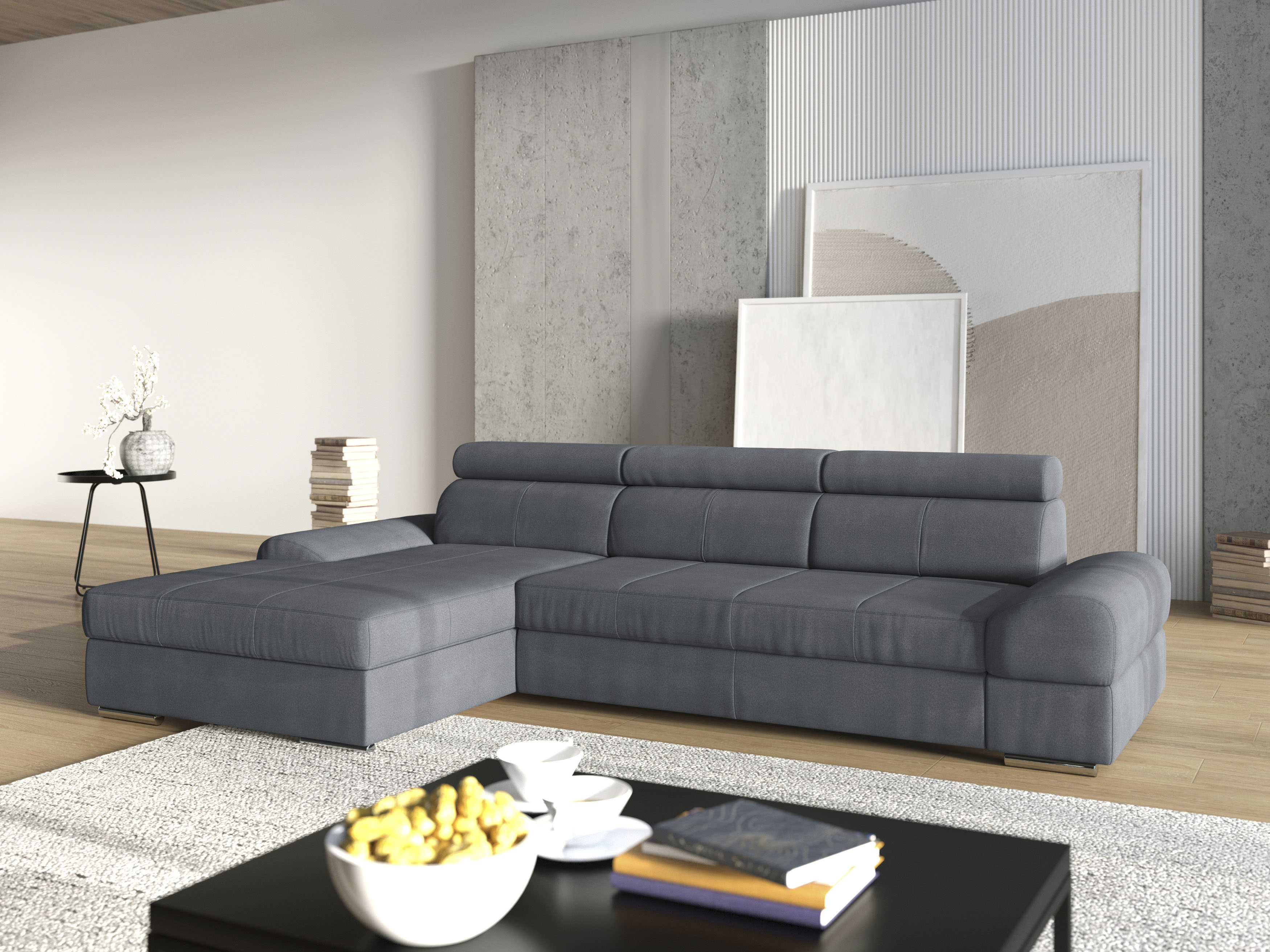 sit&more Ecksofa "Broadway L-Form" inklusive Kopfteilverstellung, wahlweise mit Schlaffunktion