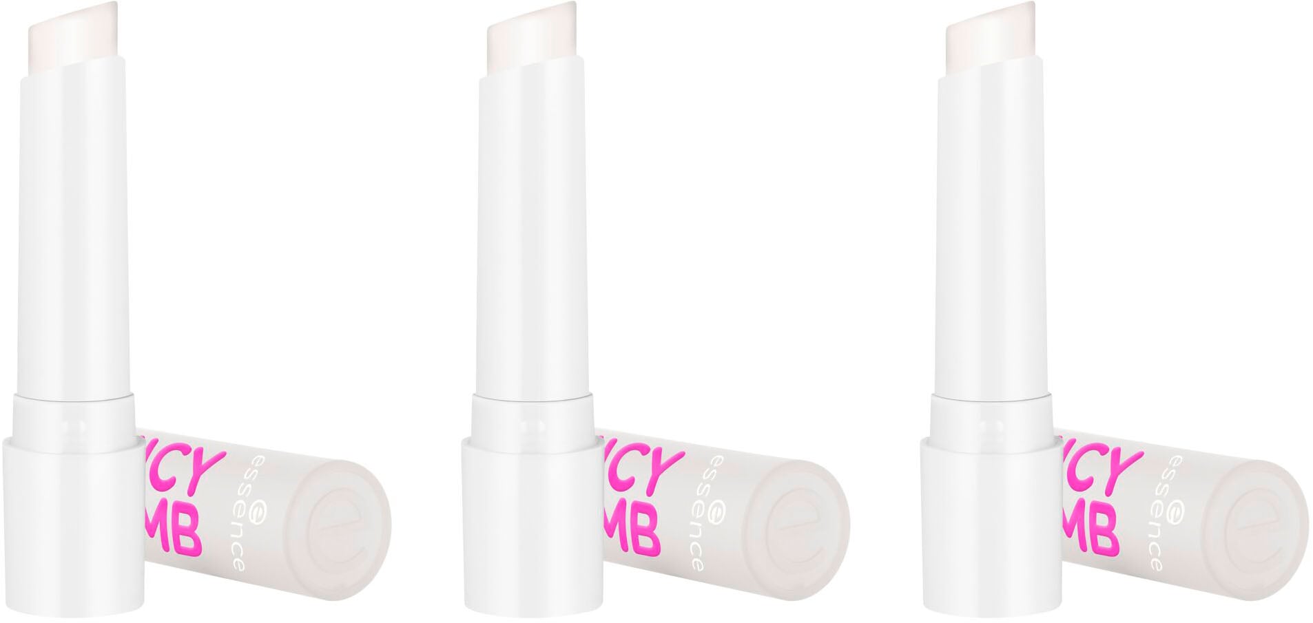 Essence Lippenbalsam »JUICY BOMB glossy butter balm«, (Set, 3 tlg.)