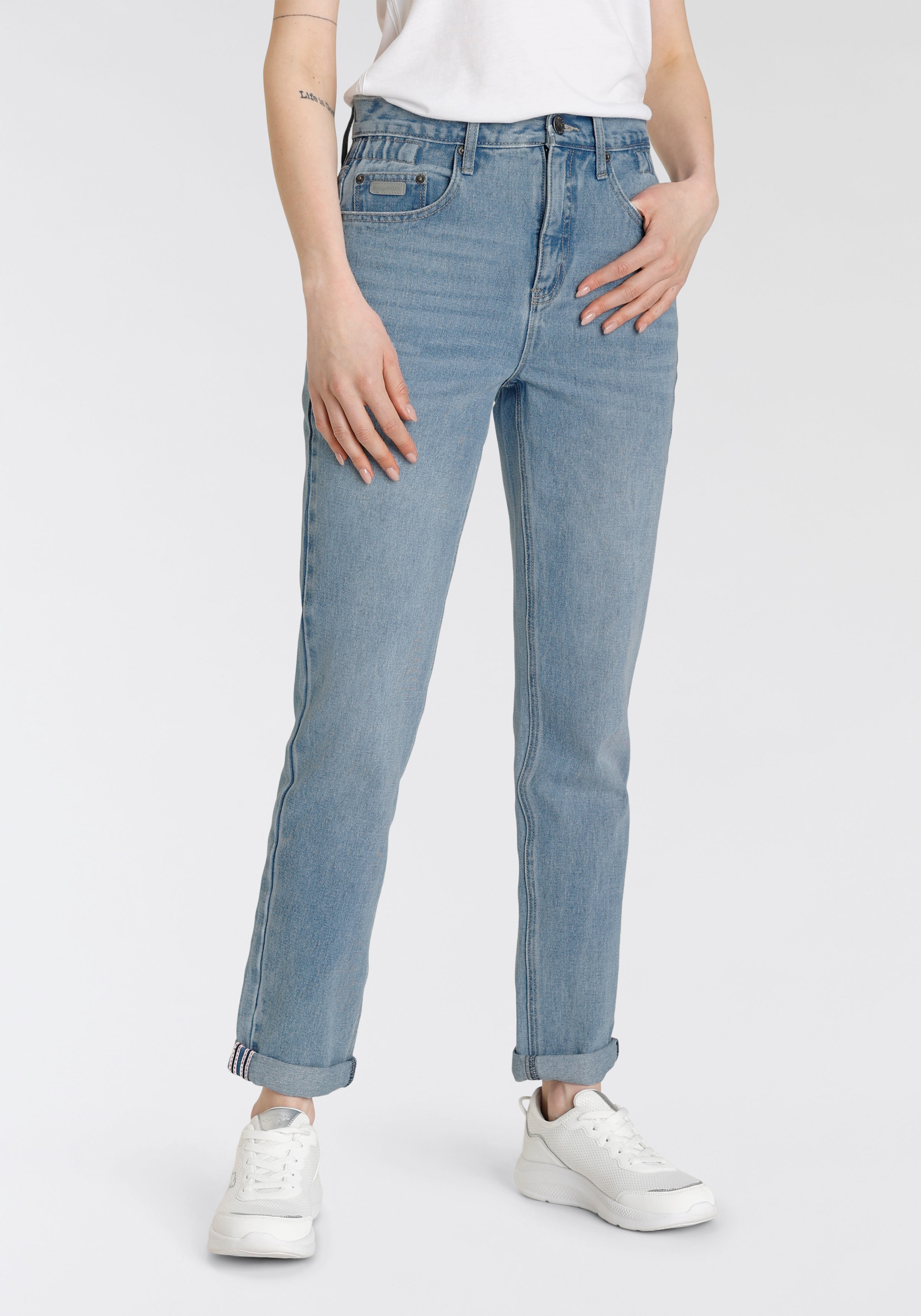 KangaROOS High-waist-Jeans »Karotten-Jeans«, in Paperback-Optik - NEUE KOLLEKTION kaufen