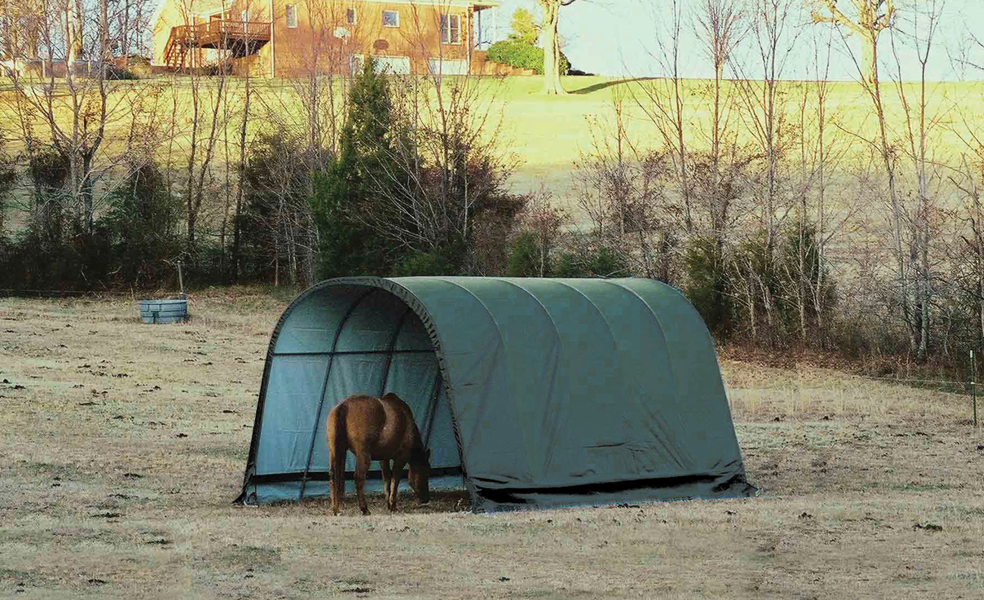 ShelterLogic Foliengerätehaus "Weidezelt, Zeltgarage, Run-In-Shed" Grün, 61 günstig online kaufen