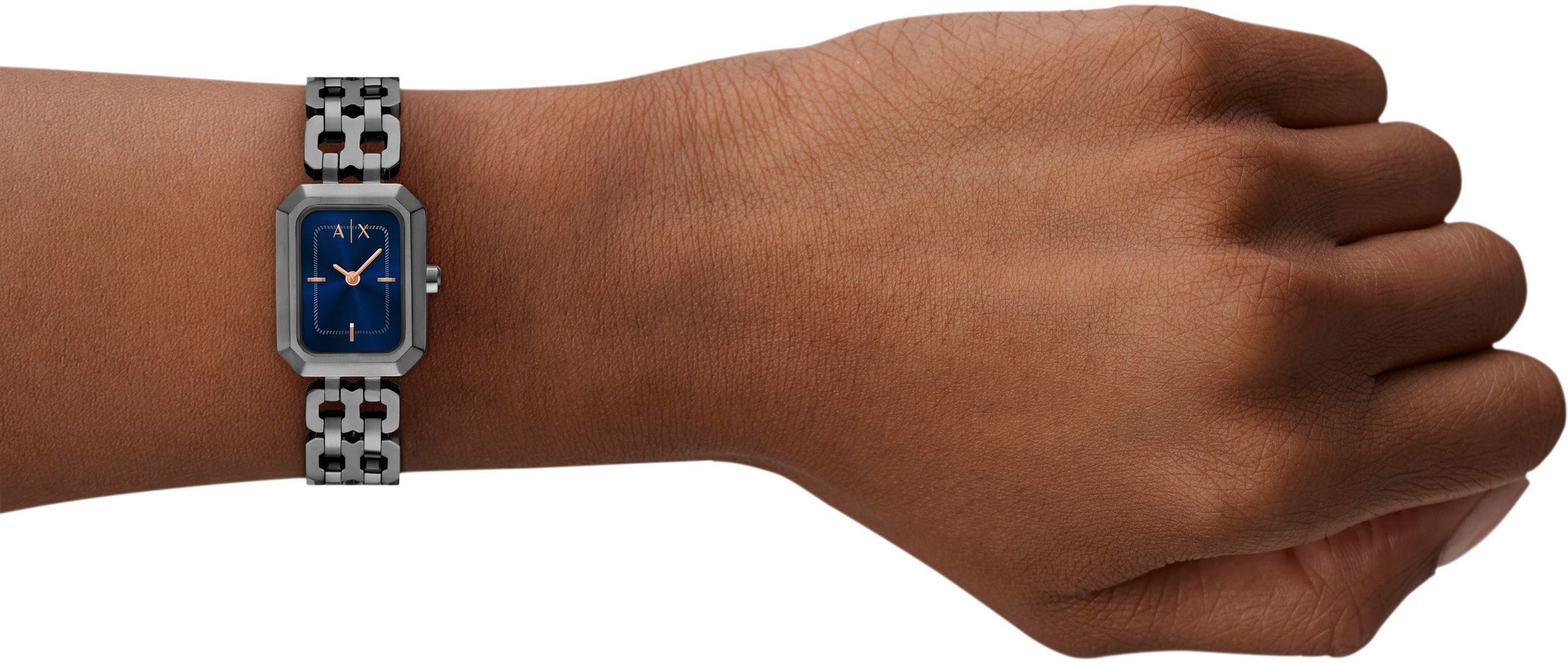 ARMANI EXCHANGE Quarzuhr, Armbanduhr, Damenuhr, Edelstahlarmband, analog