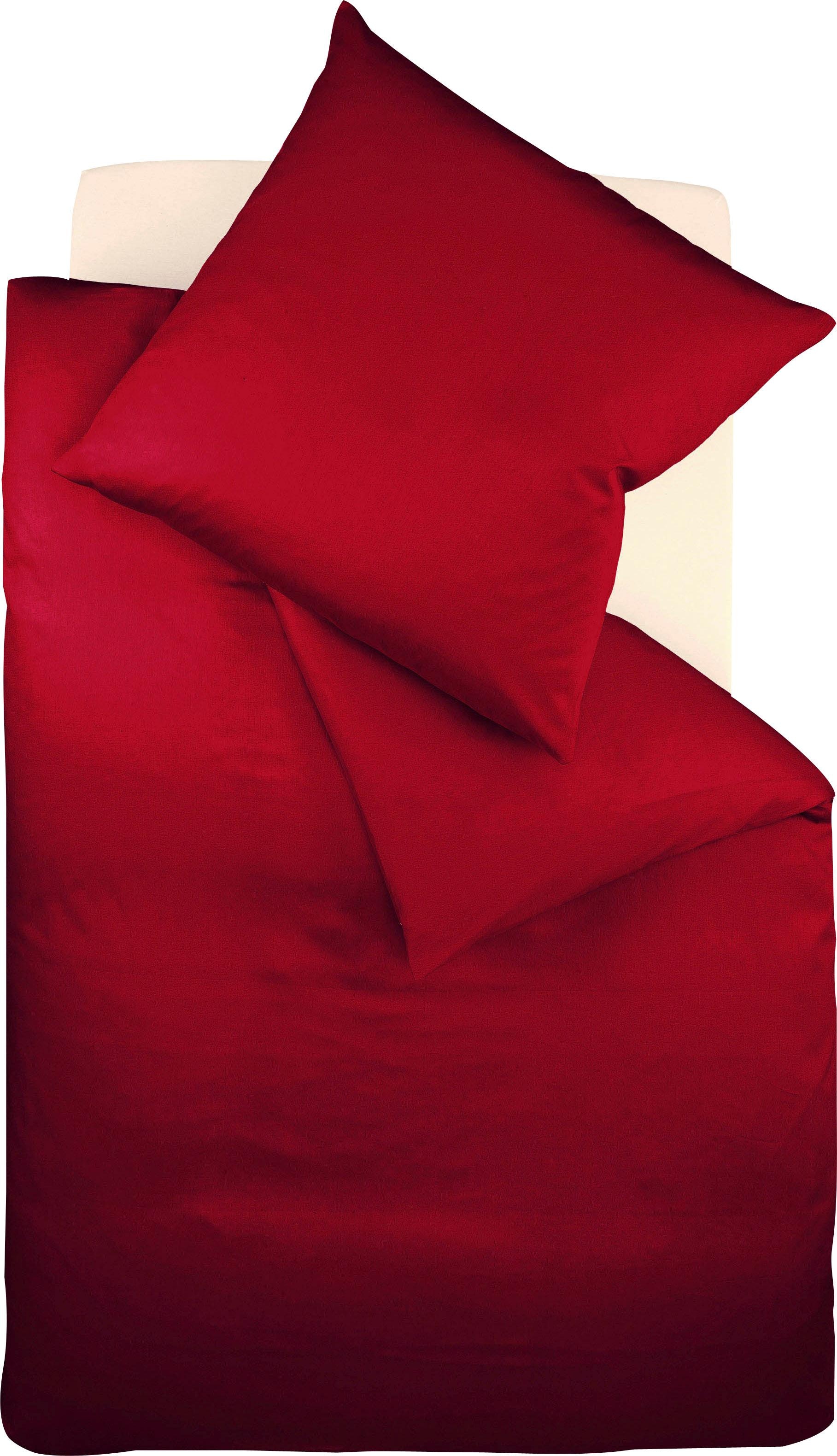 fleuresse Bettwäsche "Colours in 135x200, 155x220 oder 200x200 cm" 2 Stk. Bettwäsche aus 100% Baumwolle, uni, mit Reißverschluss