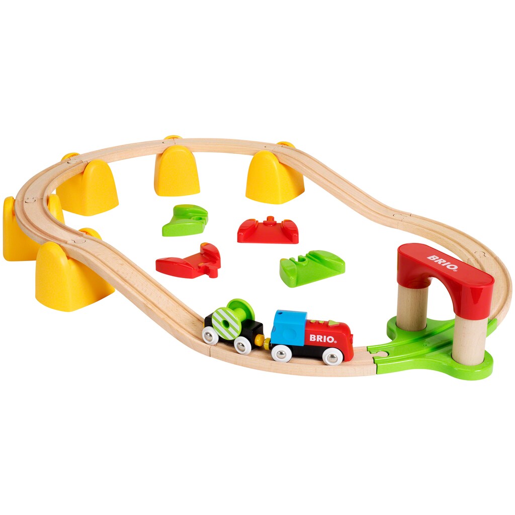 BRIO® Spielzeug-Eisenbahn »BRIO® WORLD, Mein erstes BRIO® Bahn Set mit Batterielok«, (Set), FSC®- schützt Wald - weltweit