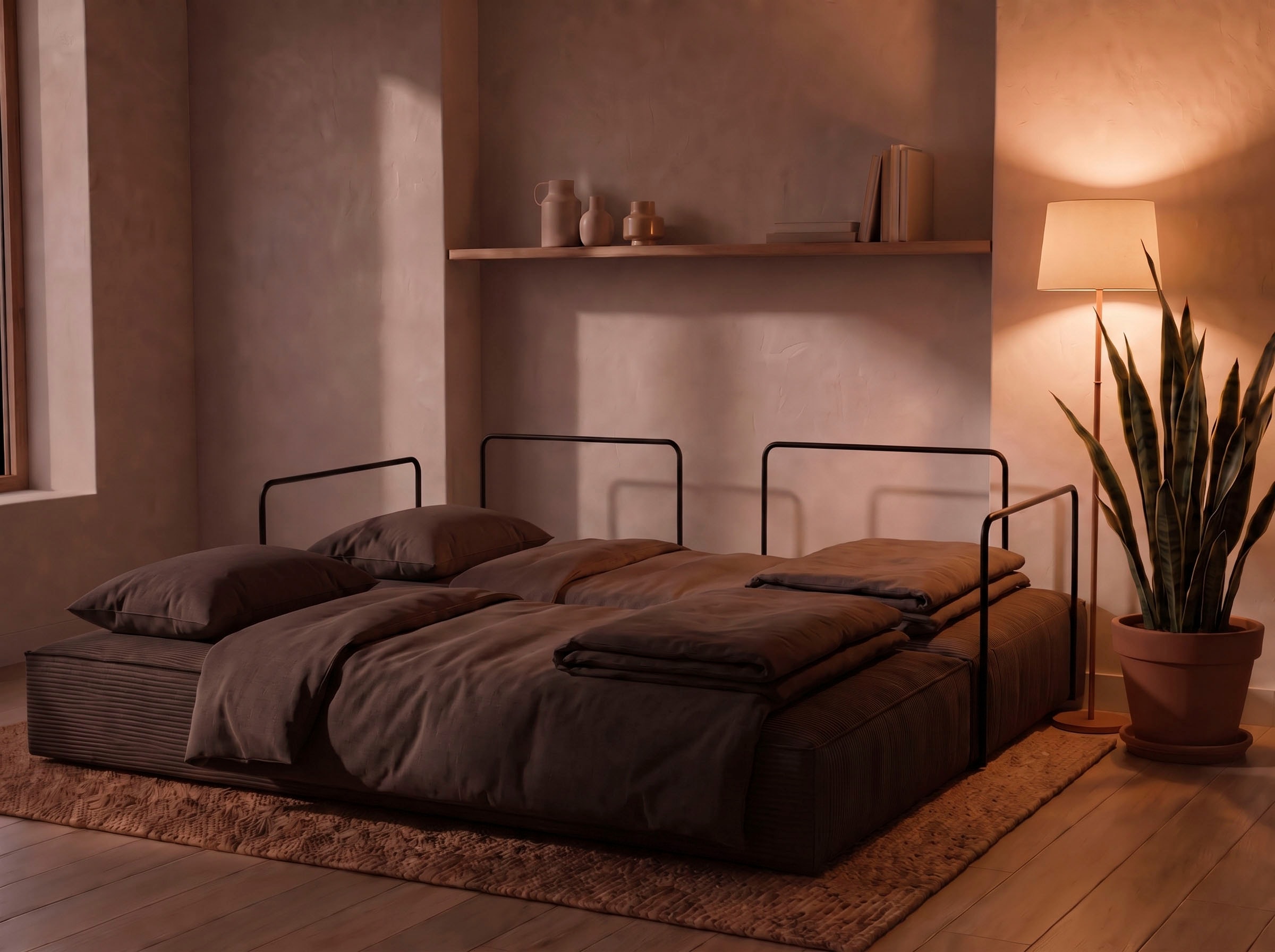 OTTO home Schlafsofa »Benny, Gästebett 181x198 cm, in 2 Qualitäten mit Zierkissen« CLASSIC - Bonnellfedern - ideal als Gästebett