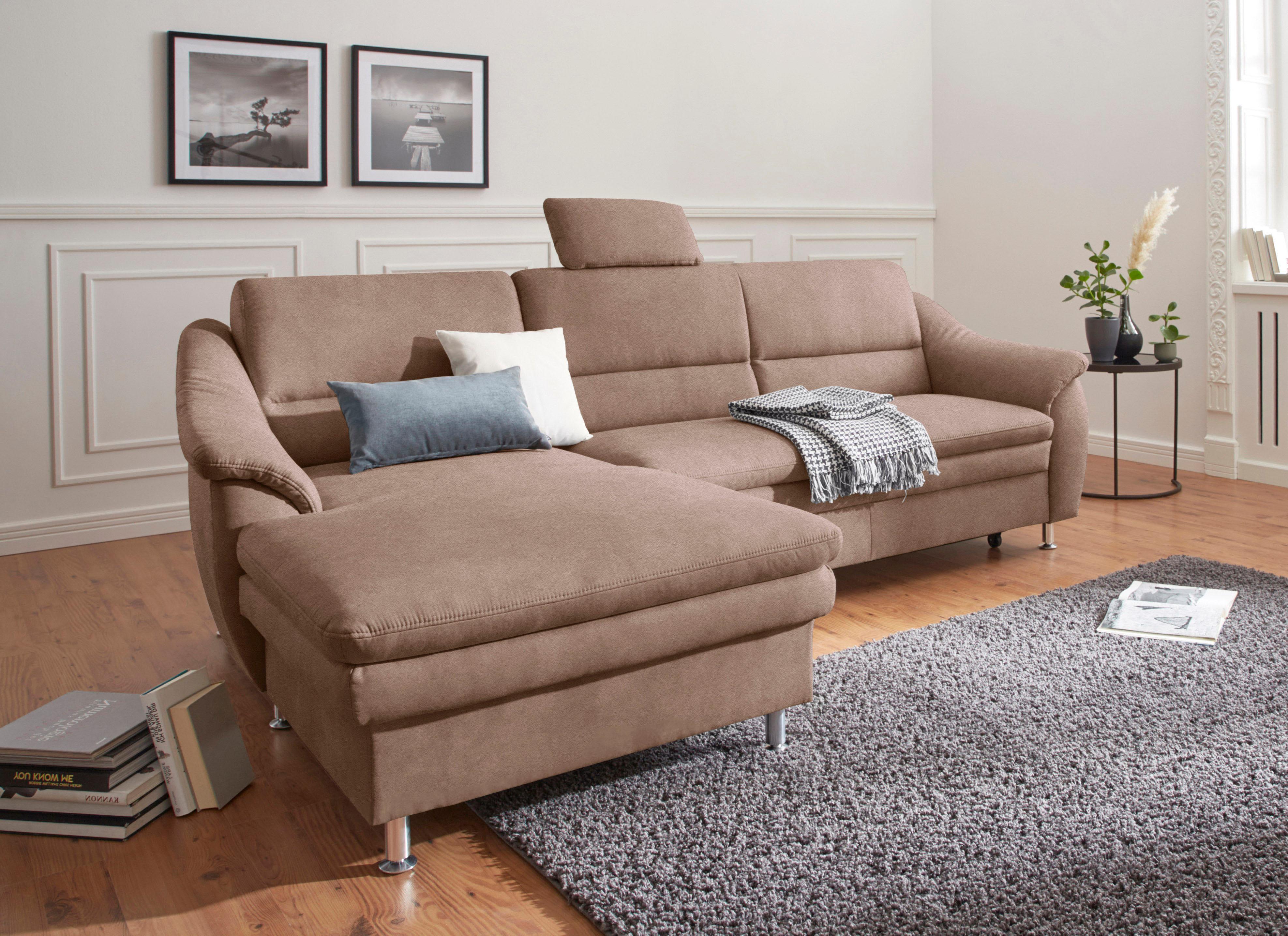 sit&more Ecksofa "Cardoso L-Form" mit Federkern, wahlweise mit Schlaffunktion
