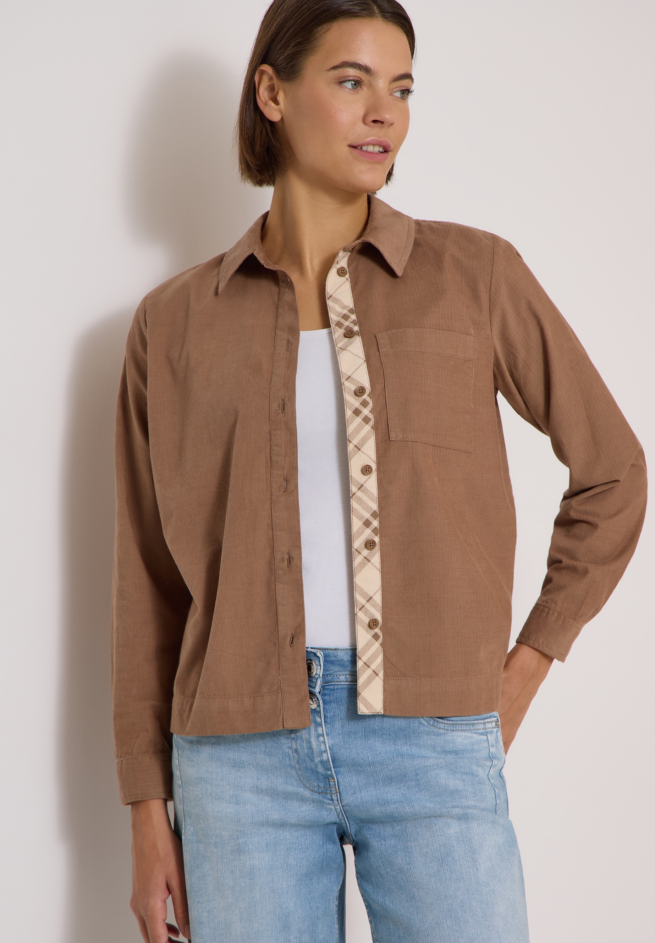 Cecil Hemdbluse in Cord-Optik