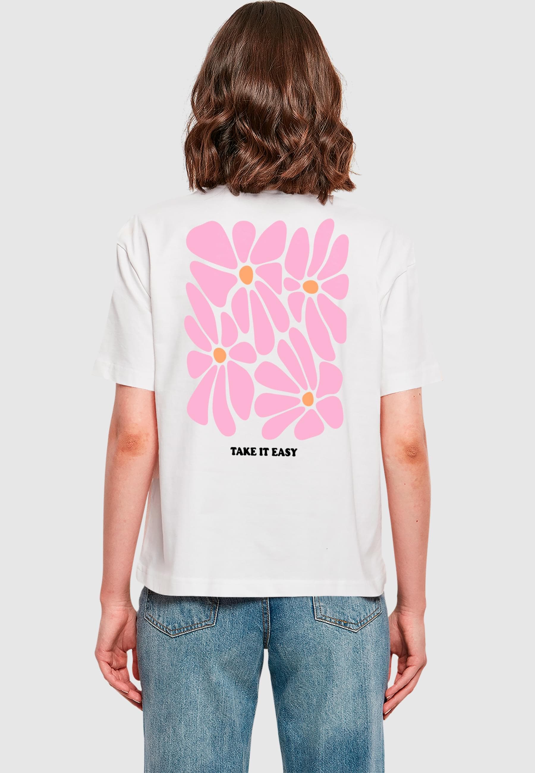 Miss Tee T-Shirt »Miss Tee Take It Easy Flowers Tee« 1 Stk.