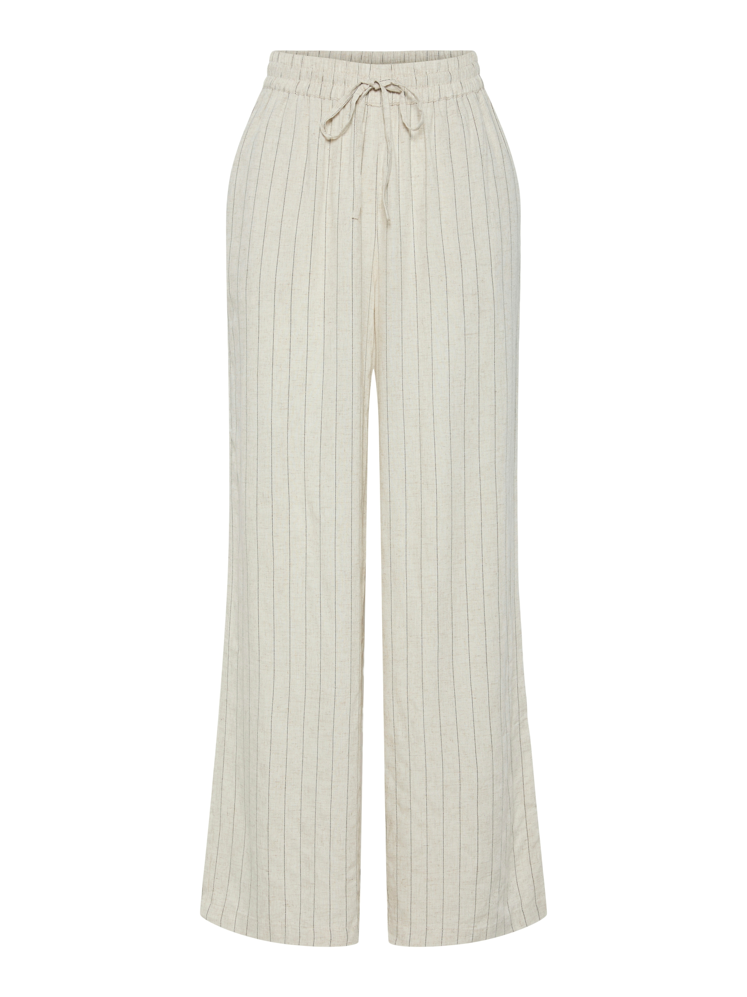 pieces Schlupfhose »PCPIA HW WIDE PANTS WVN NOOS«, mit Leinen