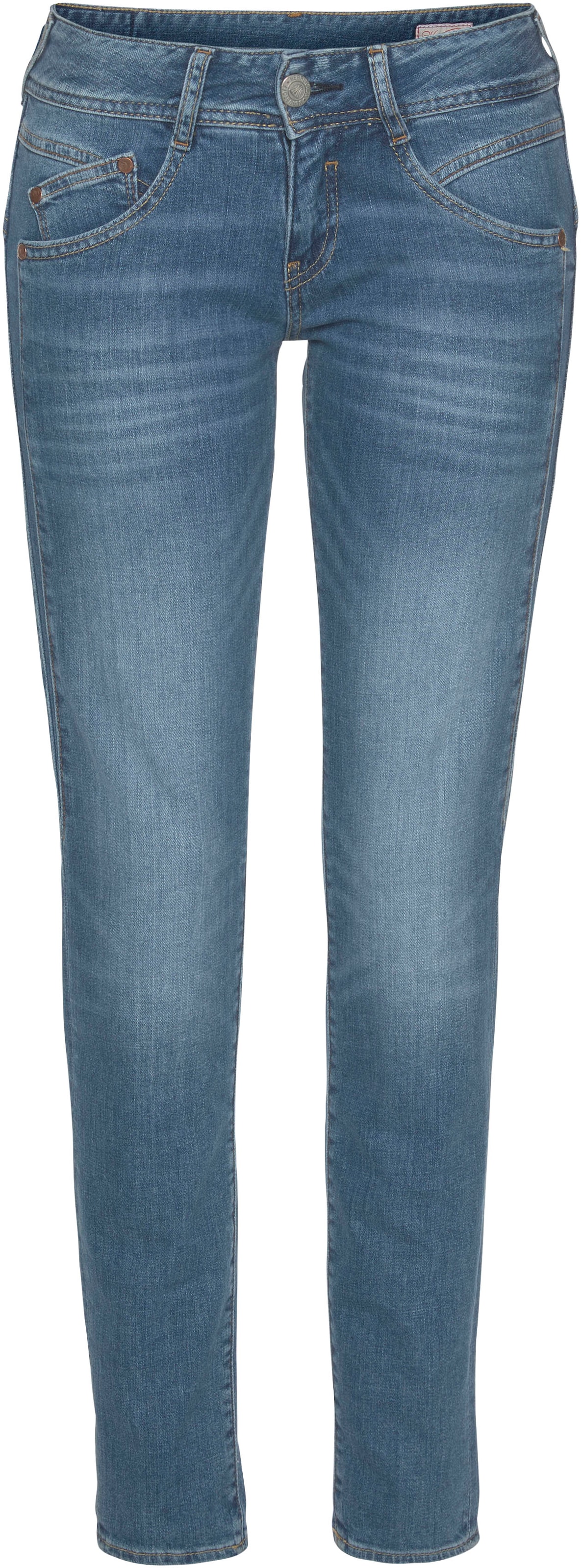 für Keileinsatz BAUR Slim-fit-Jeans Herrlicher RECYCLED mit DENIM«, | seitlichem »GINA kaufen