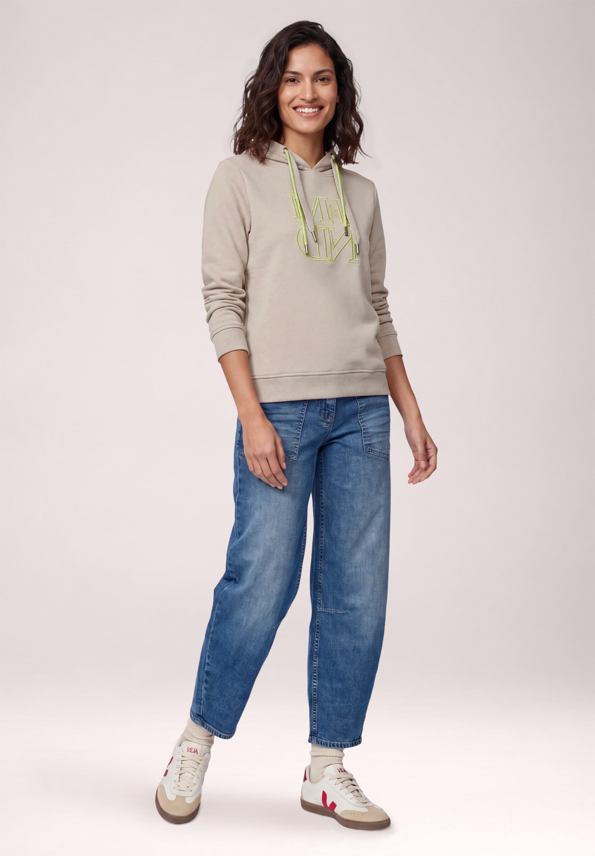 Cecil Hoodie , mit elastiksaum
