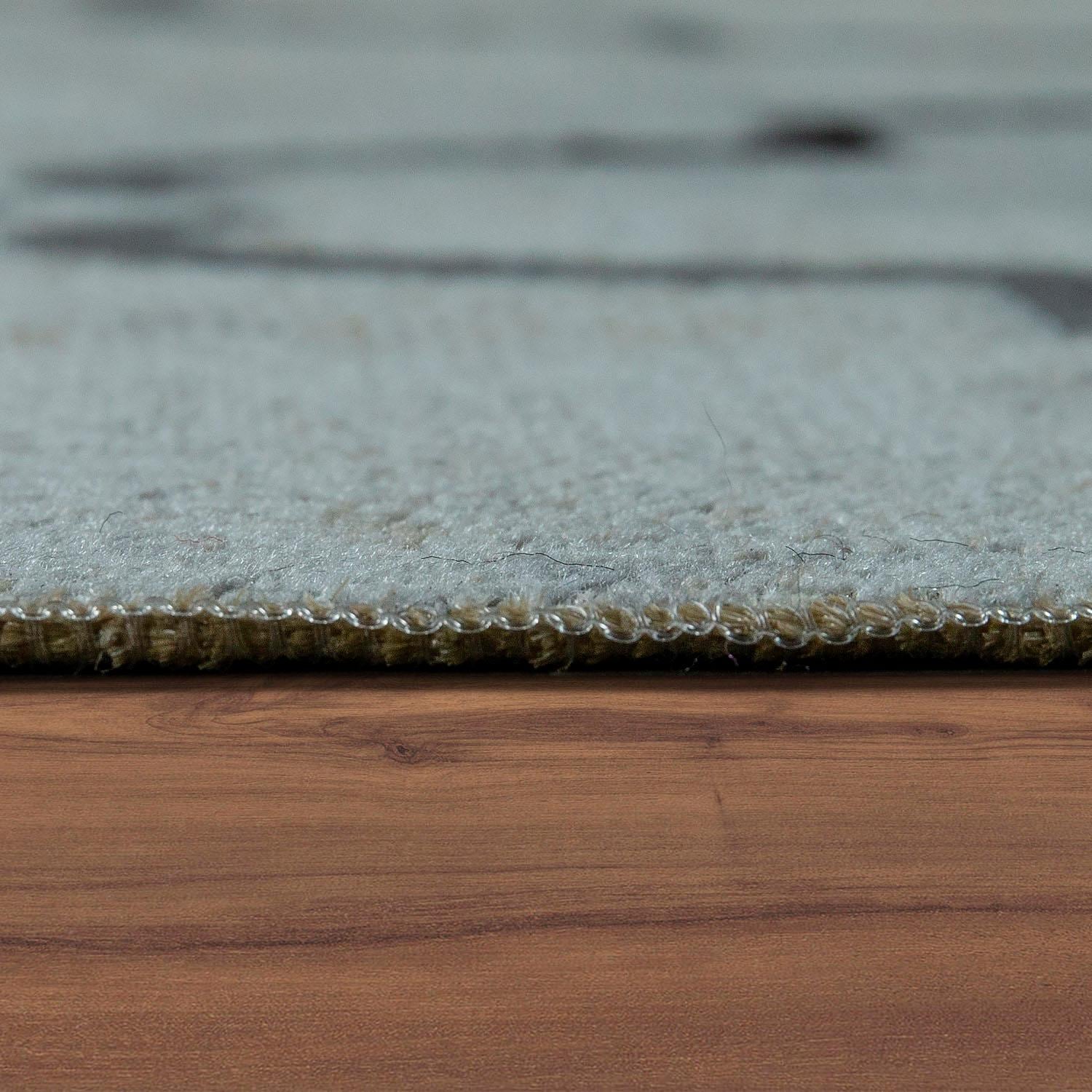Paco Home Teppich »Artigo 411«, rund, 4 mm Höhe, Kurzflor, Vintage Design, In- und Outdoor geeignet