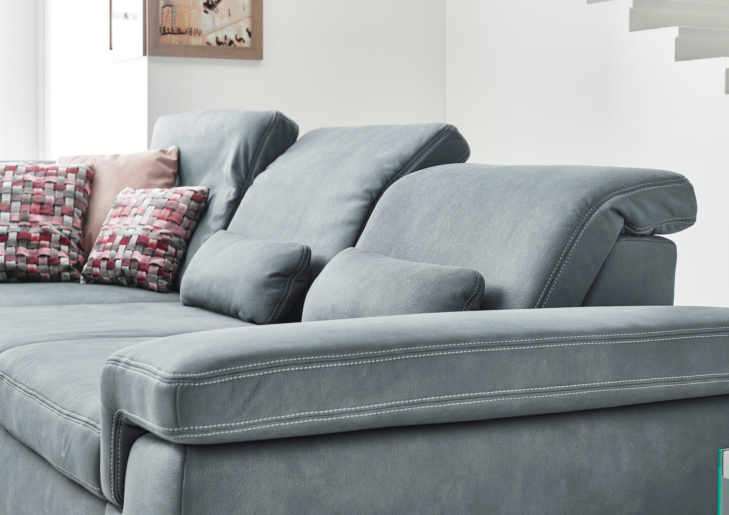 Die PlanBar Ecksofa »MP-IN17041 L-Form«, Sitztiefenverstellung, optional mit Kopfteilverstellung & Bettfunktion