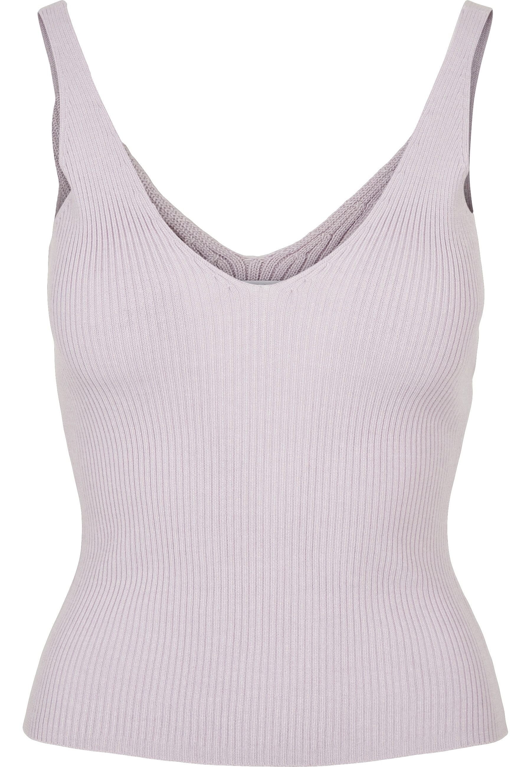 URBAN CLASSICS Tanktop "Urban Classics Damen Ladies Rib Knit Top" 1 Stk. günstig online kaufen