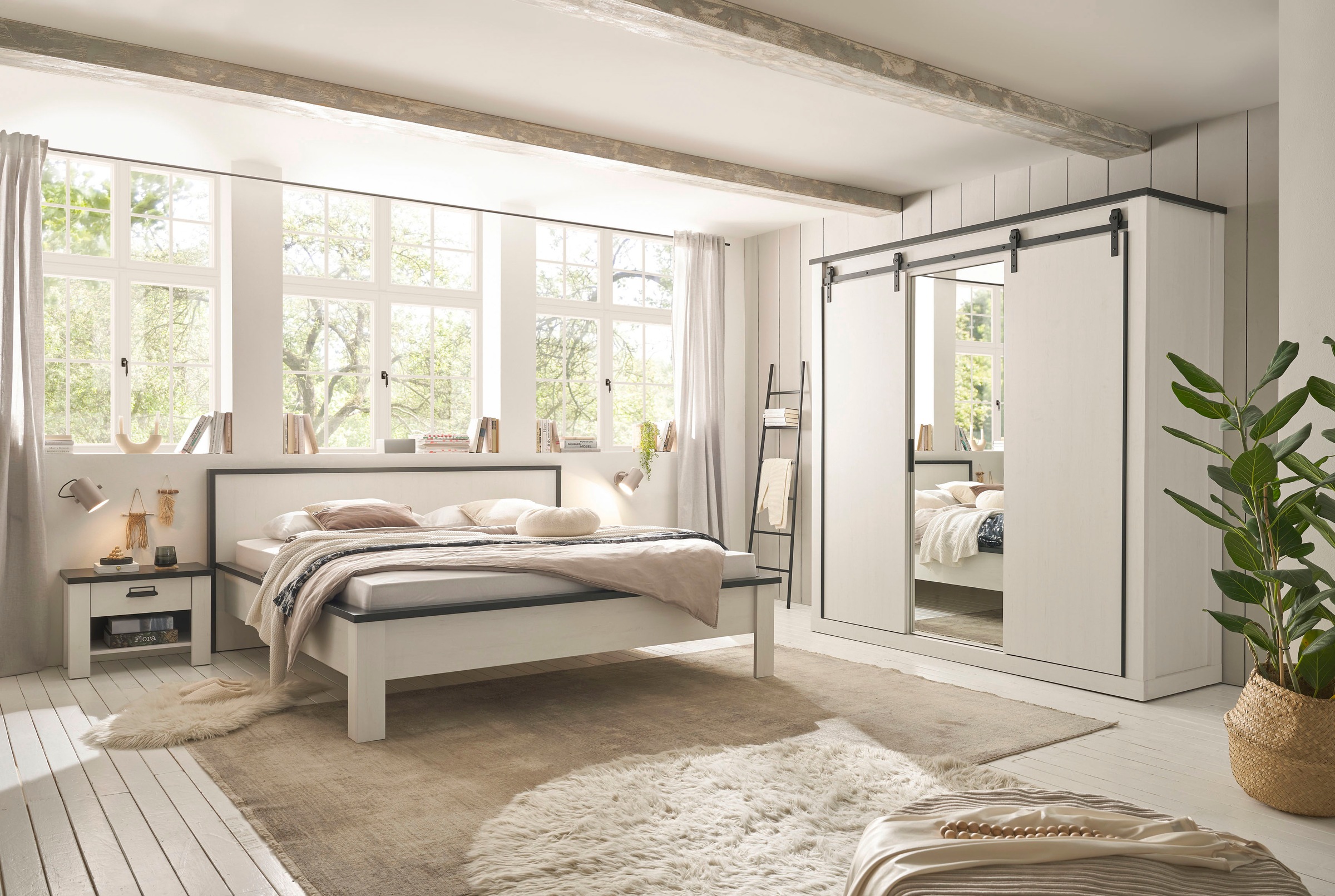 Home affaire Schlafzimmer-Set "SHERWOOD" 4 Stk. tlg. Liegefläche 180x200cm, günstig online kaufen