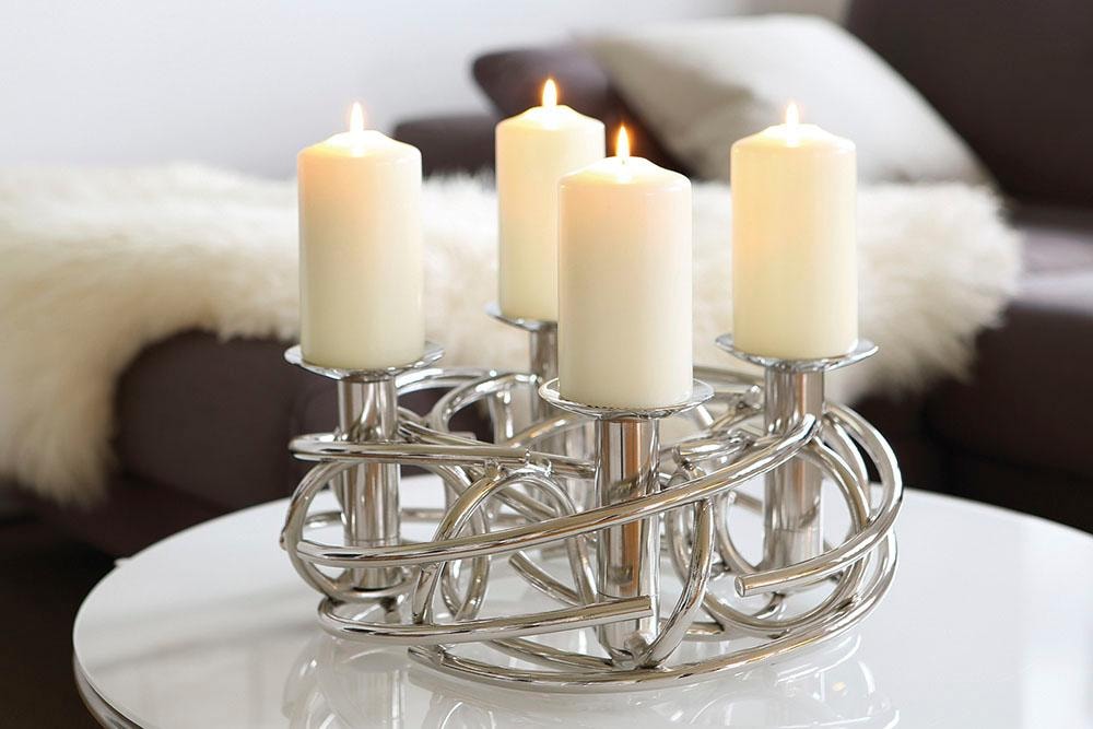 Kerzenständer »Dekokranz CORONA, Ø ca. 40 cm, Adventsleuchter, Weihnachtsdeko«,...