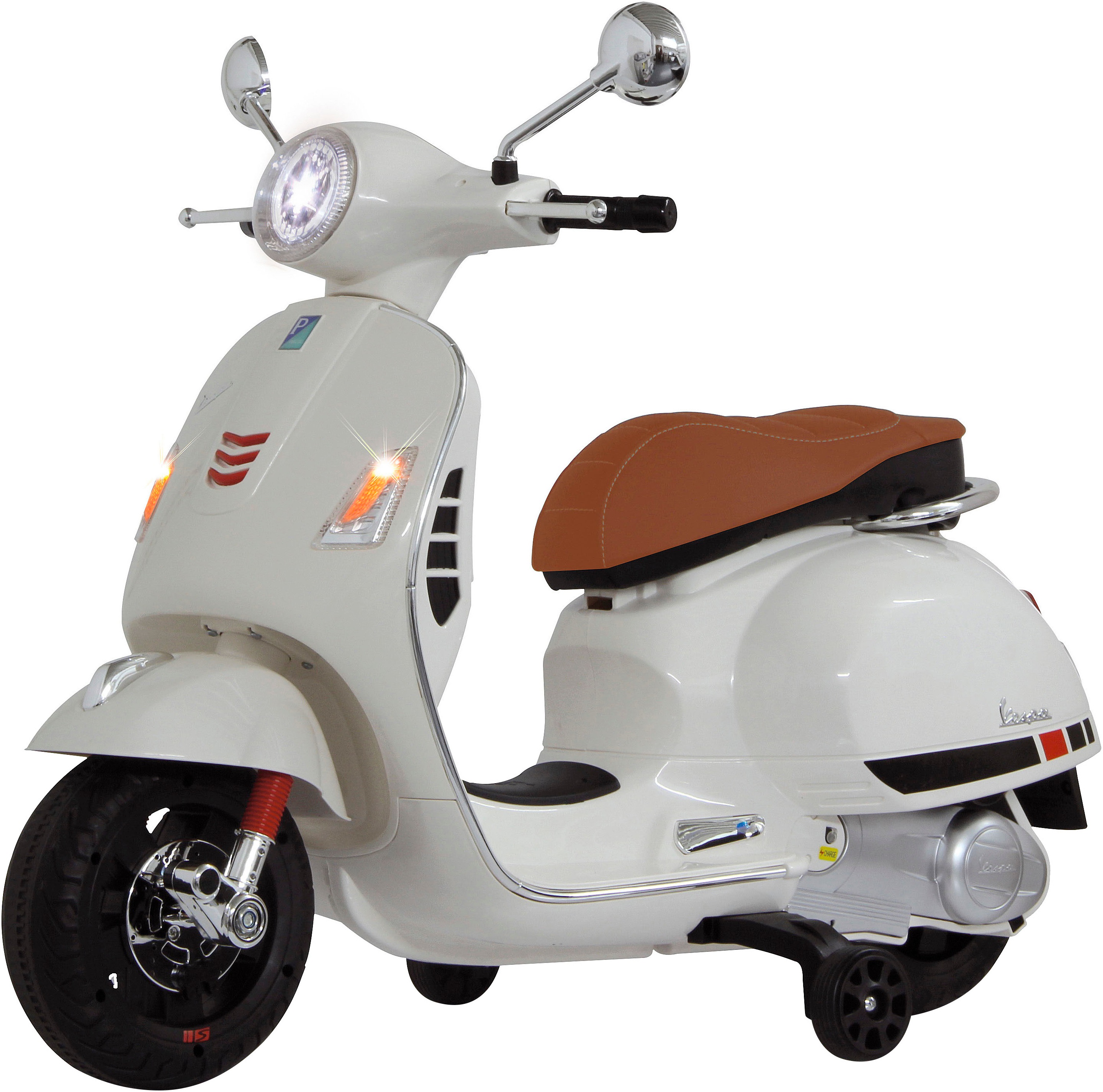 JAMARA Kinder Elektro-Kinderroller "Ride-on Vespa GTS 125, Li-Power 12.6"weiß, B:50,5cm H:75,5cm T:102cm, Elektro-Kinderfahrzeuge, mit Licht- und