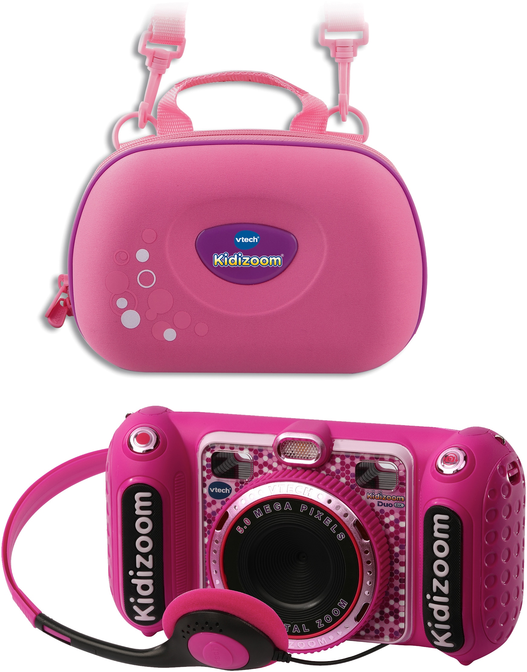 Vtech® Kinderkamera »KidiZoom Duo DX, pink«, 5 MP, inkl. Tragetasche | BAUR