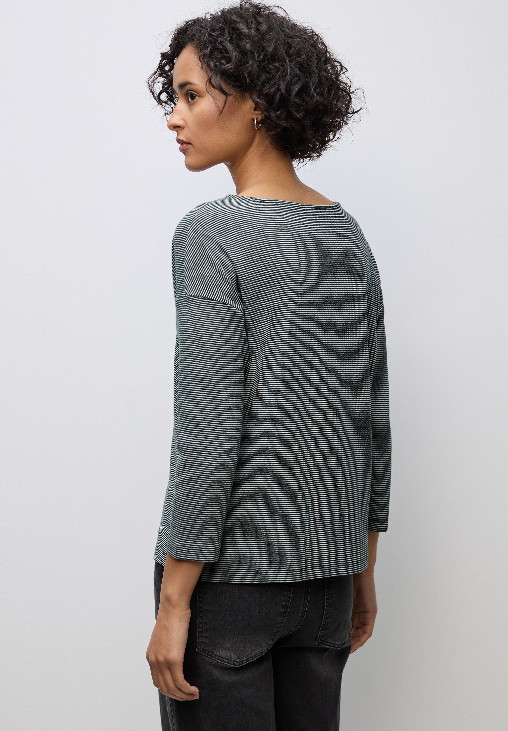 STREET ONE 3/4-Arm-Shirt aus Baumwolle mit Stretchante