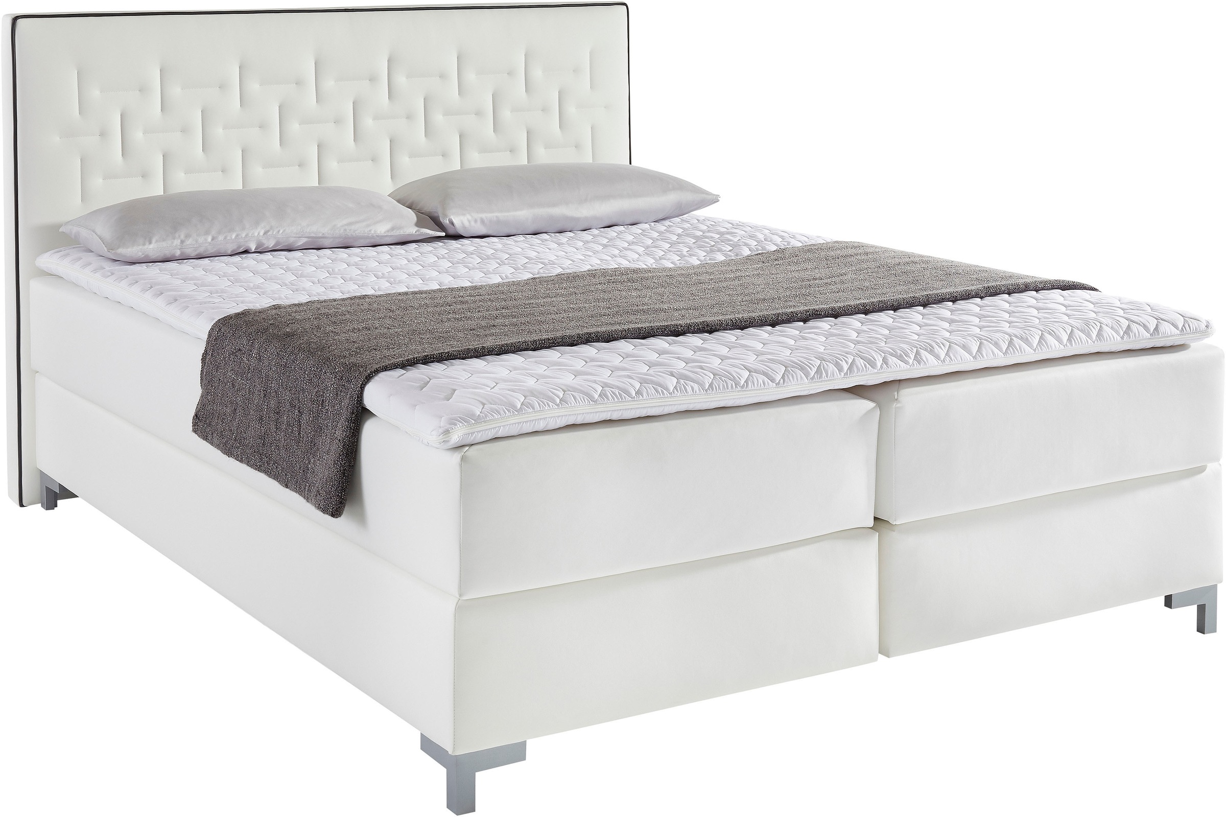 Home affaire Boxspringbett "Coos" mit besonderer Steppung im Kopfteil, 3 Ma günstig online kaufen