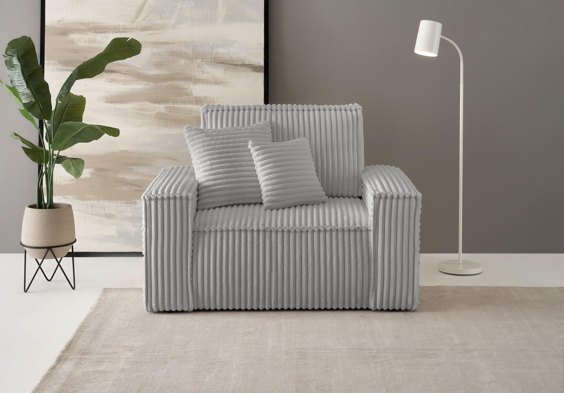 andas Loveseat "FINNLEY, XXL-Sessel, Lesesessel, trendige Stoffe, inkl. Zie günstig online kaufen