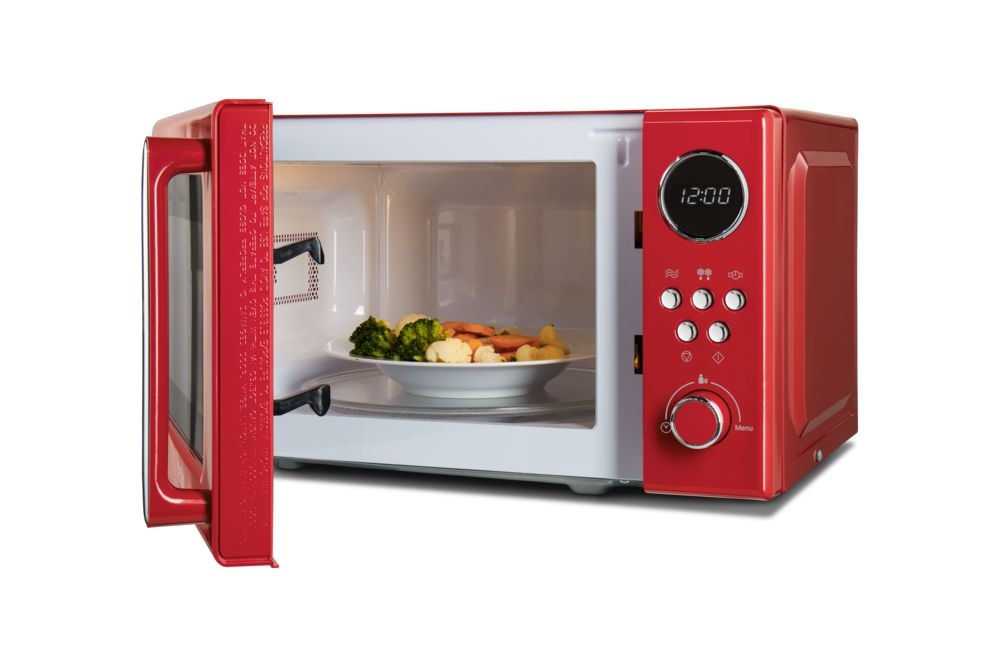 Medion® Mikrowelle »MD 15000 rot«, Mikrowelle, 1050 W, im Retro-Design, 800 Watt, 5 Leistungsstufen