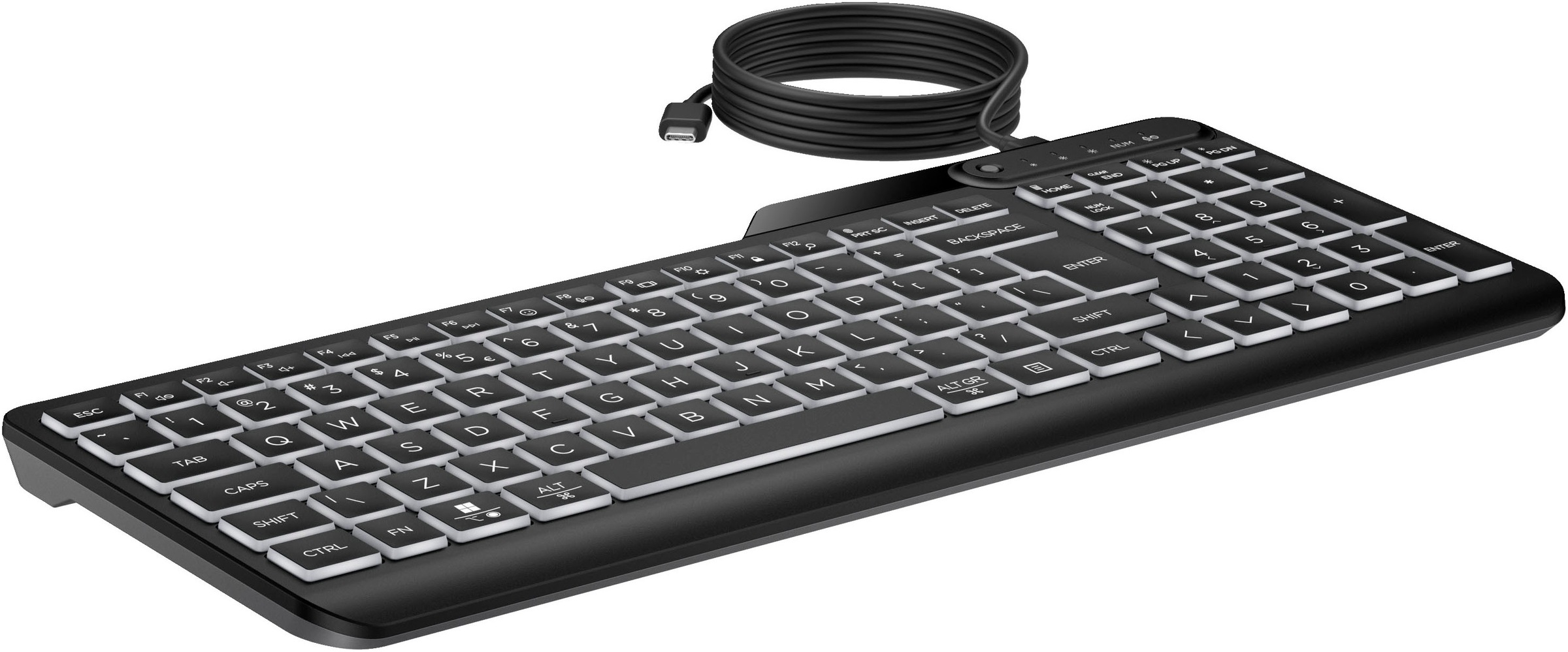 HP Tastatur »400 Backlit Wired Keyboard«, (Ziffernblock-Fn-Tasten)