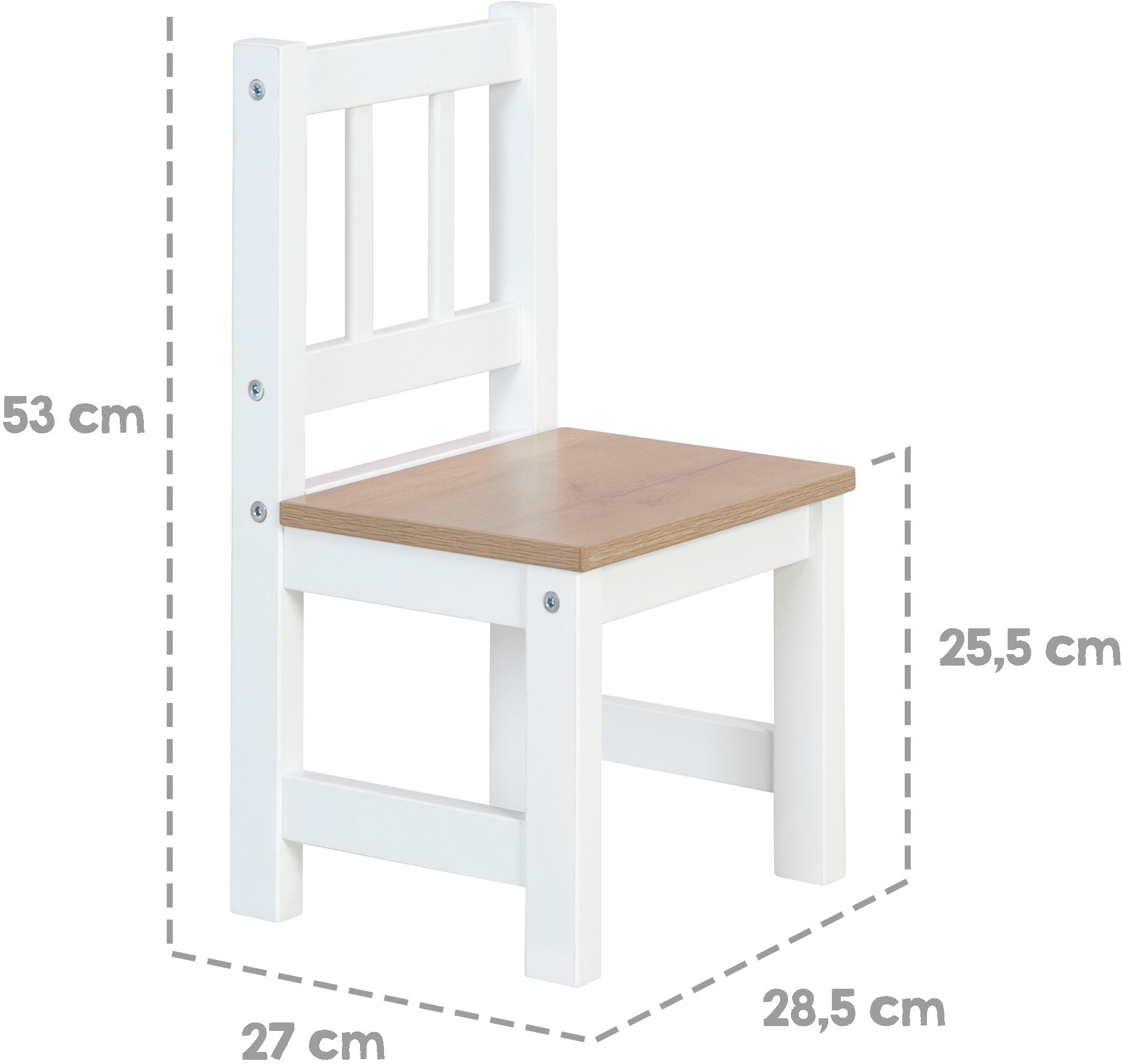 roba® Kindersitzgruppe »Woody, Holzdekor/weiß«, (3 tlg.)