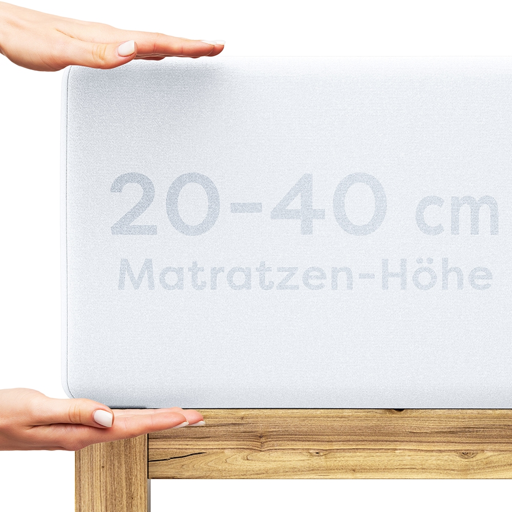Wolkenfeld Spannbettlaken "Boxspringbett Bettlaken - Spannbetttuch für Matratzen bis 40cm" Elastisch & Rutschfest: 90x200, 140x200, 160x200, 180x200 & Übergrößen