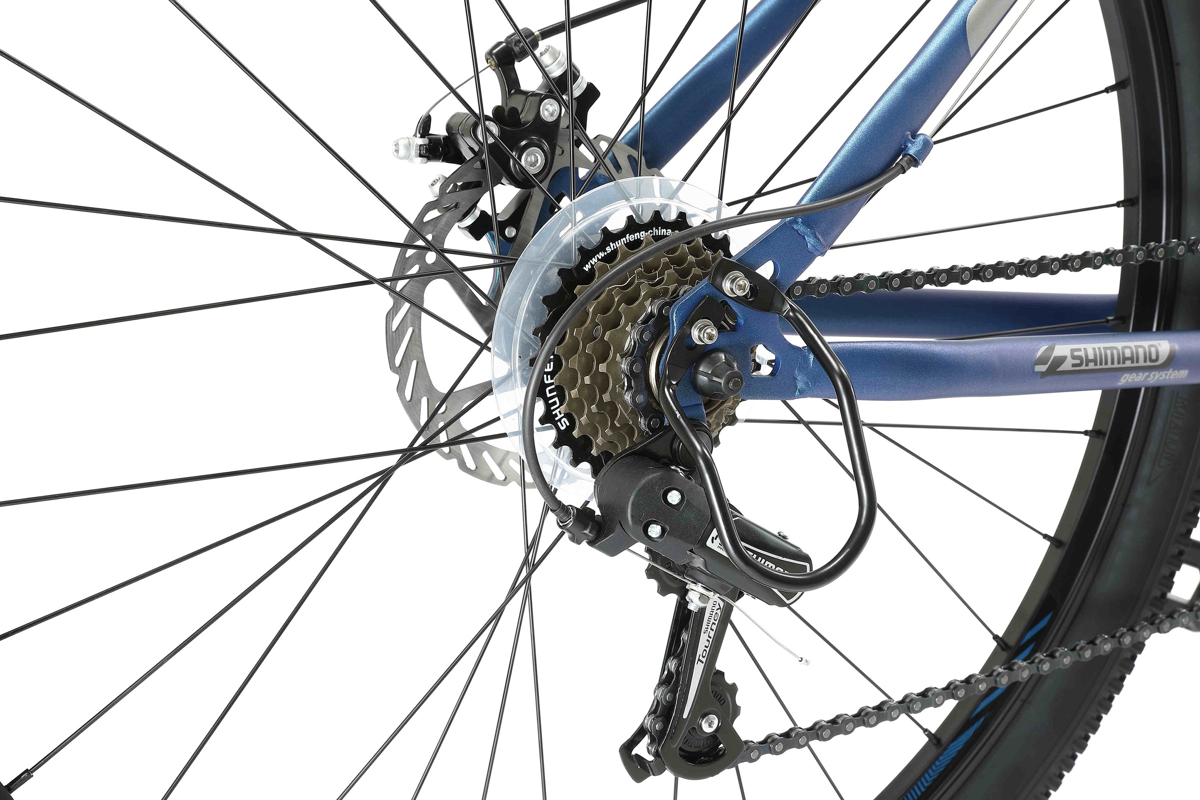 Bikestar Mountainbike, 21 Gang, Shimano, RD-TY300 Schaltwerk, Kettenschaltung, für Damen und Herren, Kettenschaltung