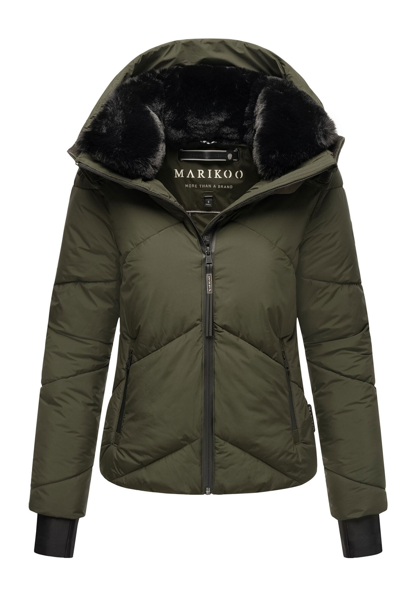 Marikoo Winterjacke »Simaraa«, mit abnehmbarem Kunstfellkragen