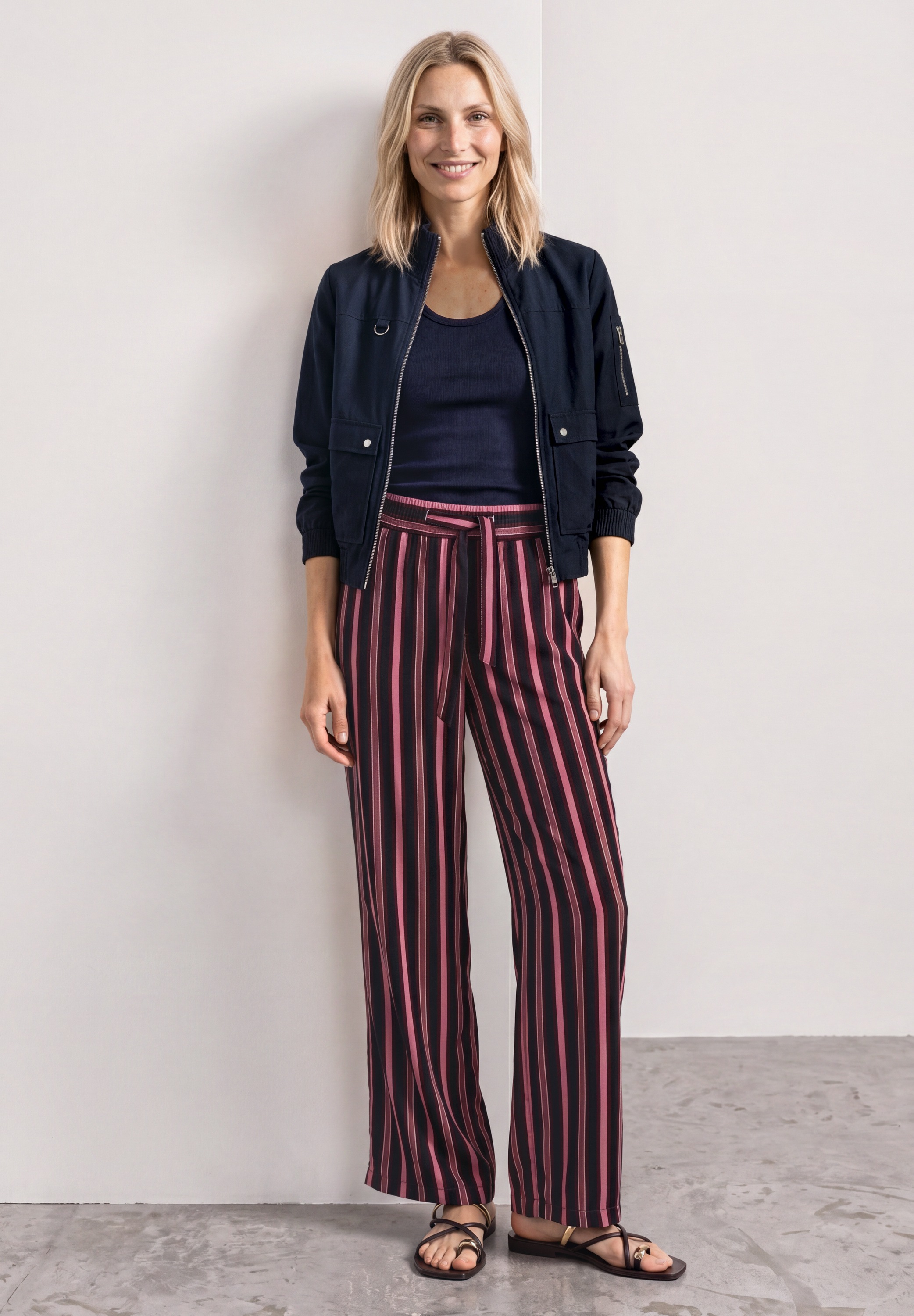 STREET ONE Stoffhose  im Streifendesign