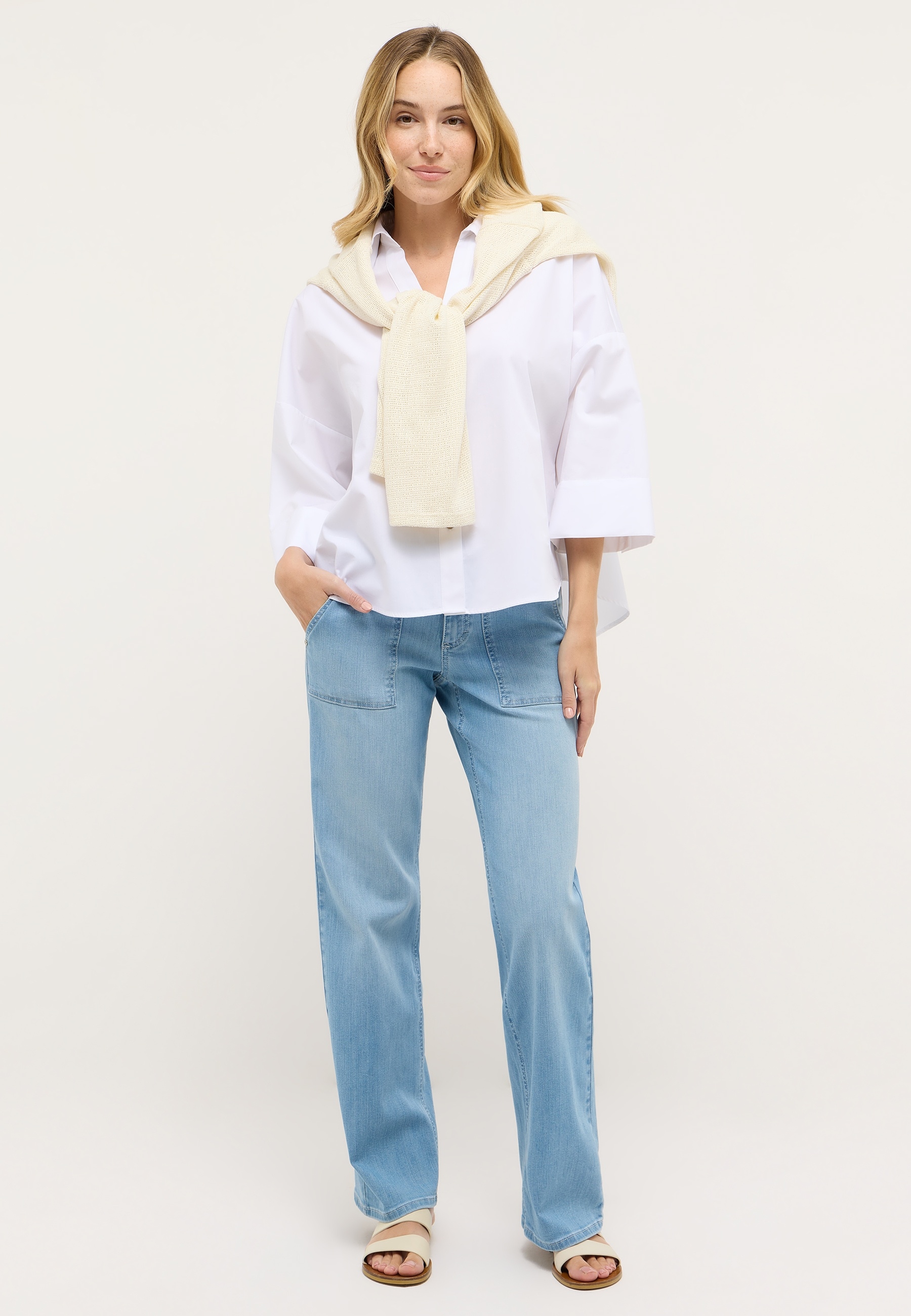 ANGELS Relax-fit-Jeans »LIZ WORKER« mit großen Vordertaschen und Fade-Out Effekten