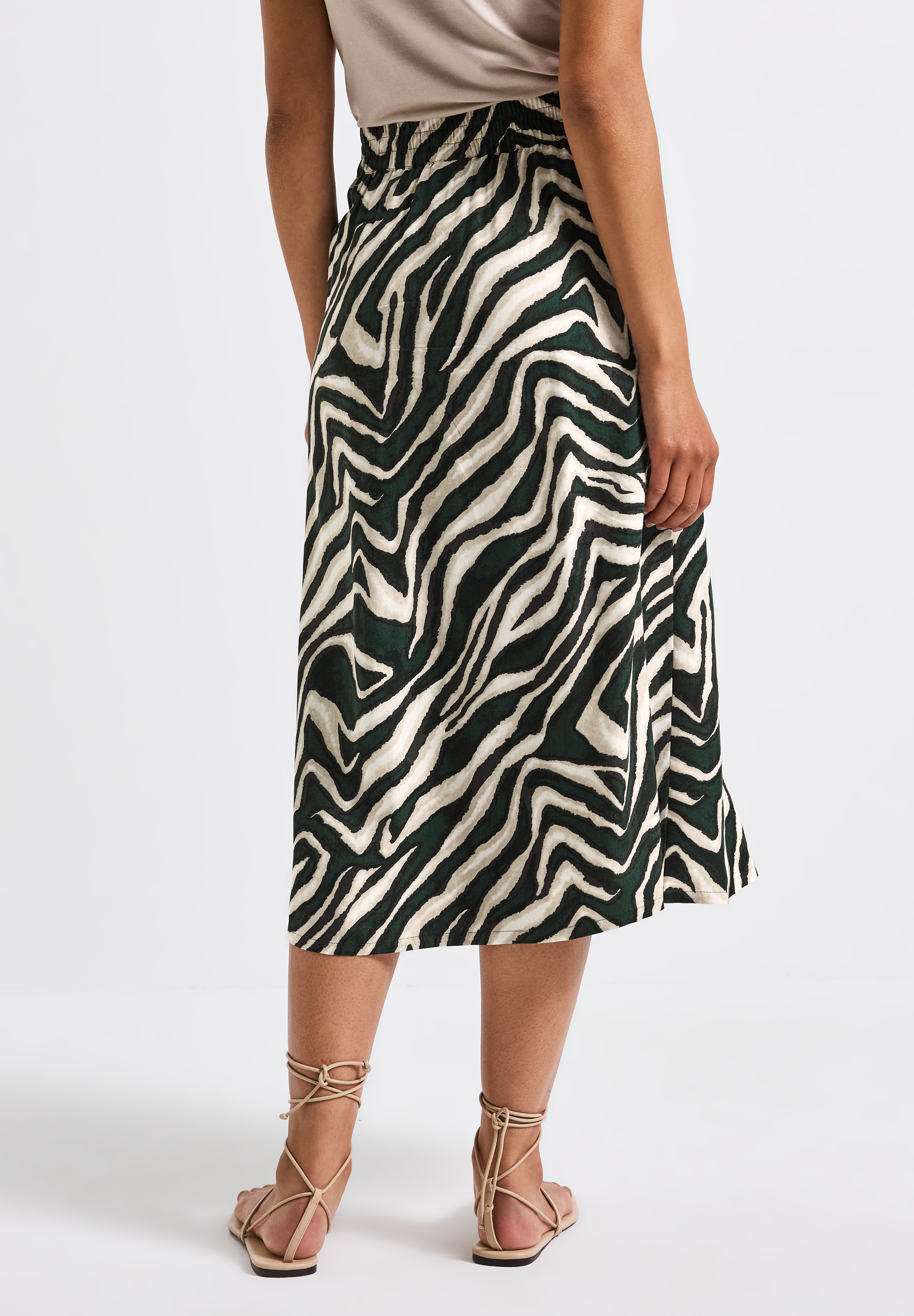 STREET ONE Midirock, mit Animal-Print günstig online kaufen
