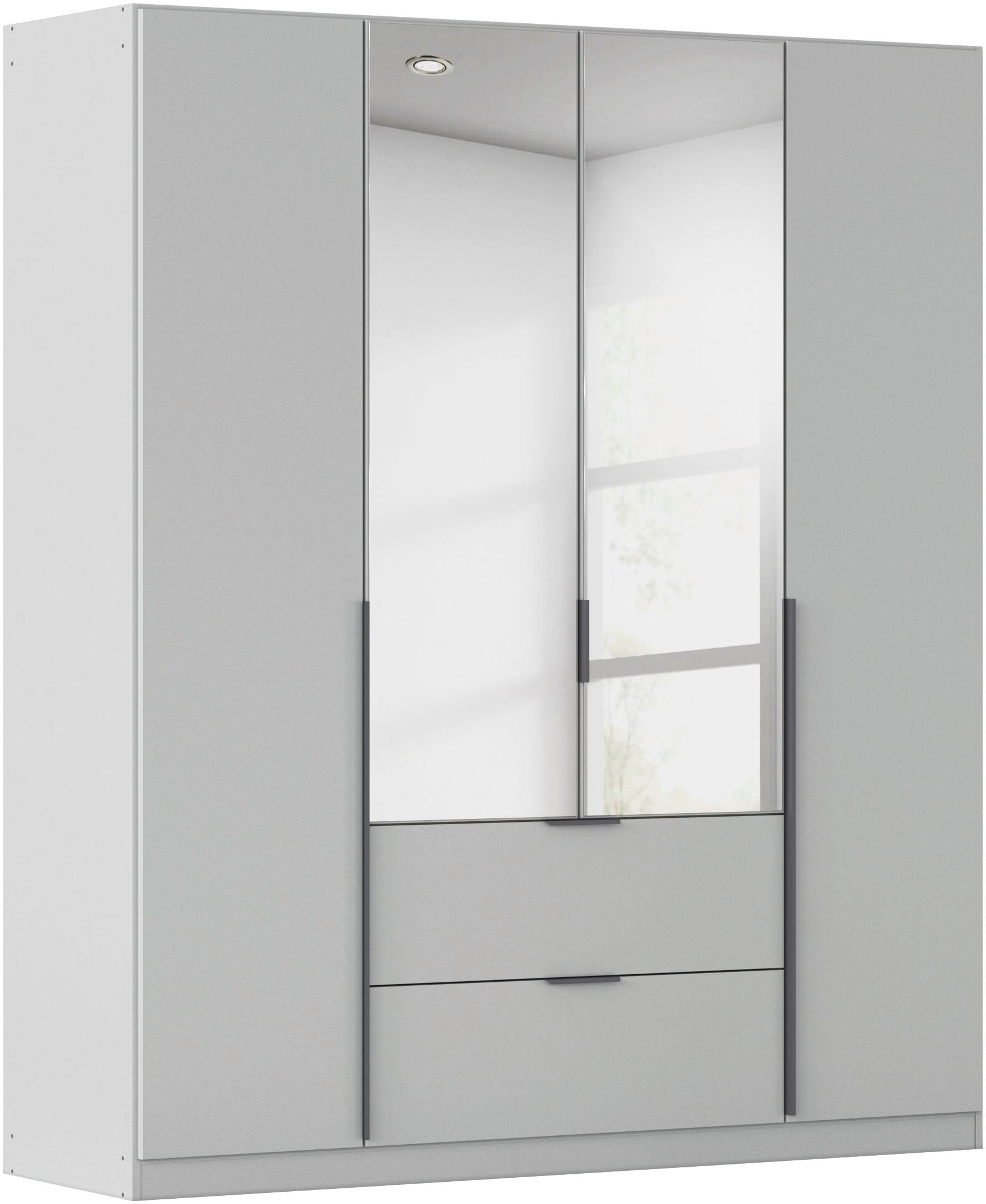 OTTO home Drehtürenschrank "Kleiderschrank Schrank Garderobe AGORDO mit Dekor- oder Hochglanzfront" in zwei Griff-Farben, Breiten 91-360 cm, mit Außenschubkästen, in 7 Breiten und 2 Höhen MADE IN GERMANY