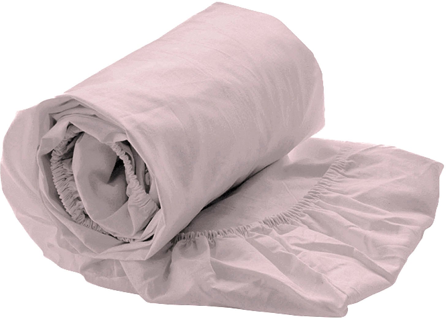 "Spannbettlaken HECKETT & LANE ""Yellow Spannbetttuch Percale"", rosa (cloud, pink), B:90cm L:220cm, Perkal, Obermaterial: 100% Baumwolle, Bettlaken
