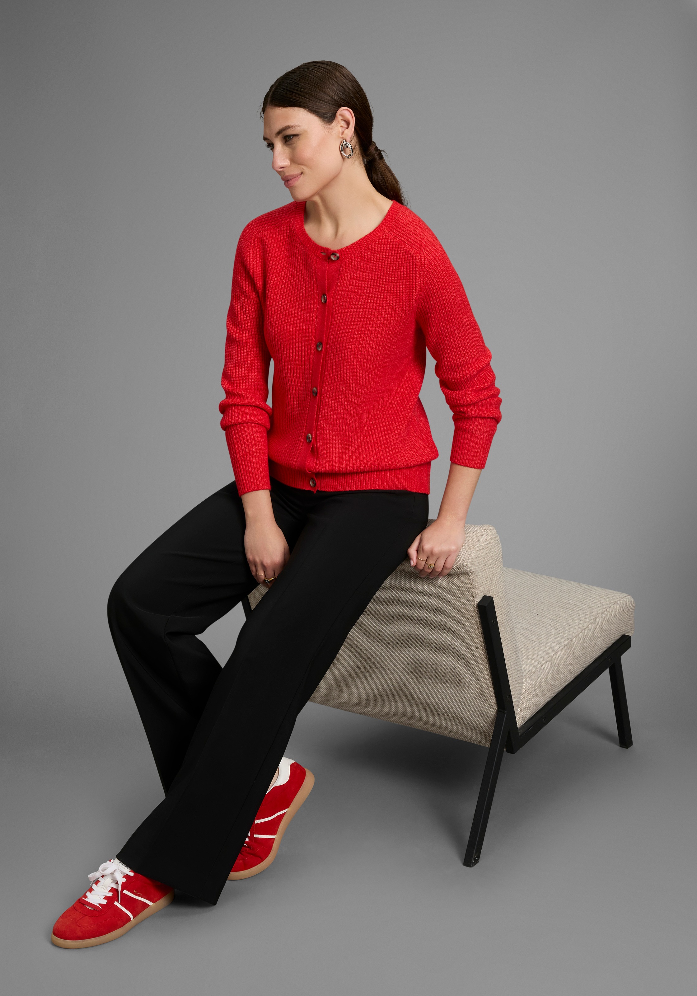 HECHTER PARIS Strickjacke, mit Knopfleiste