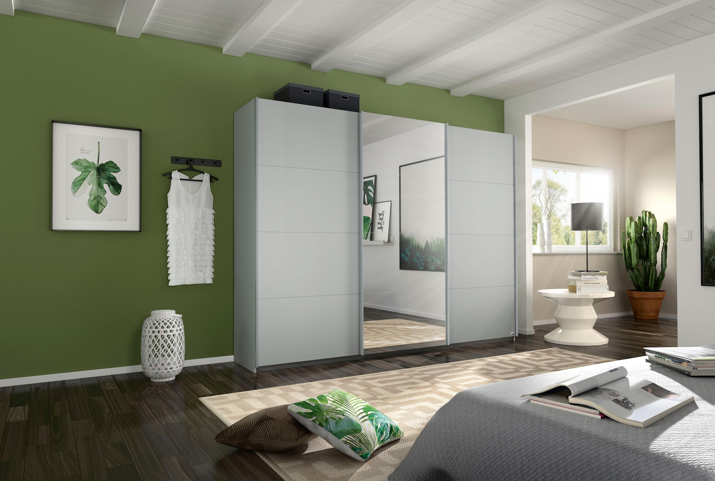rauch Schwebetürenschrank »Kleiderschrank Schrank Garderobe Wäscheschrank BESTSELLER KEPAN«, inkl. Schubladen-Einsatz und extra Einlegeböden MADE IN GERMANY