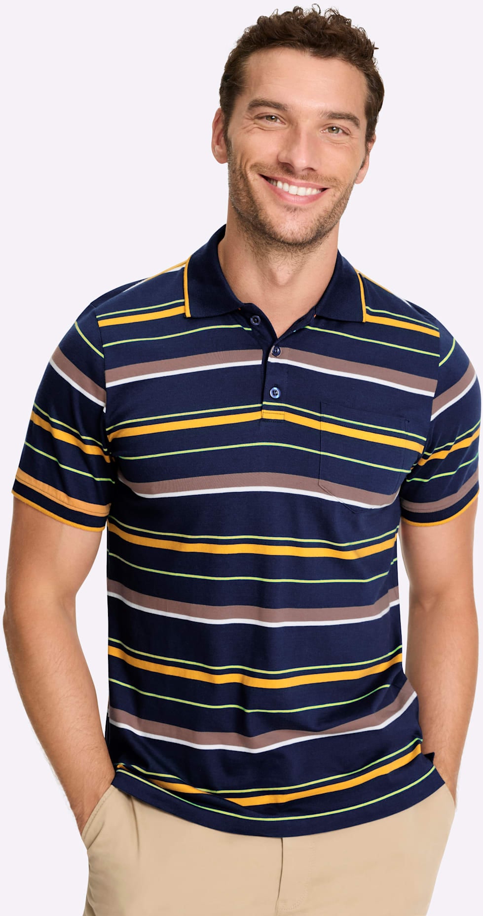 Marco Donati Kurzarmshirt "Kurzarm-Poloshirt" 1 tlg.