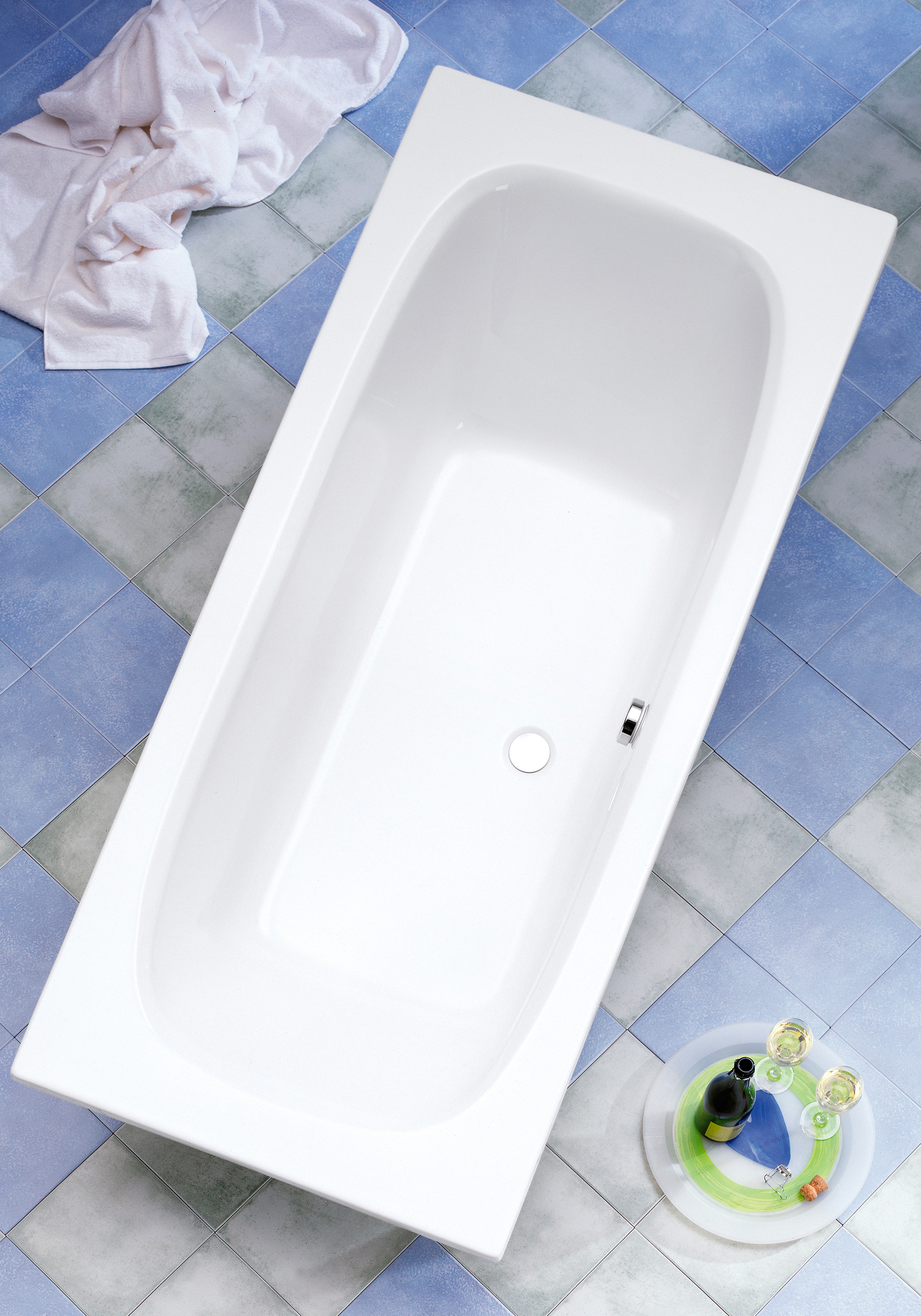 Badewanne »Malta 180«, (Set), 180x80 cm, inklusive Wannenträger