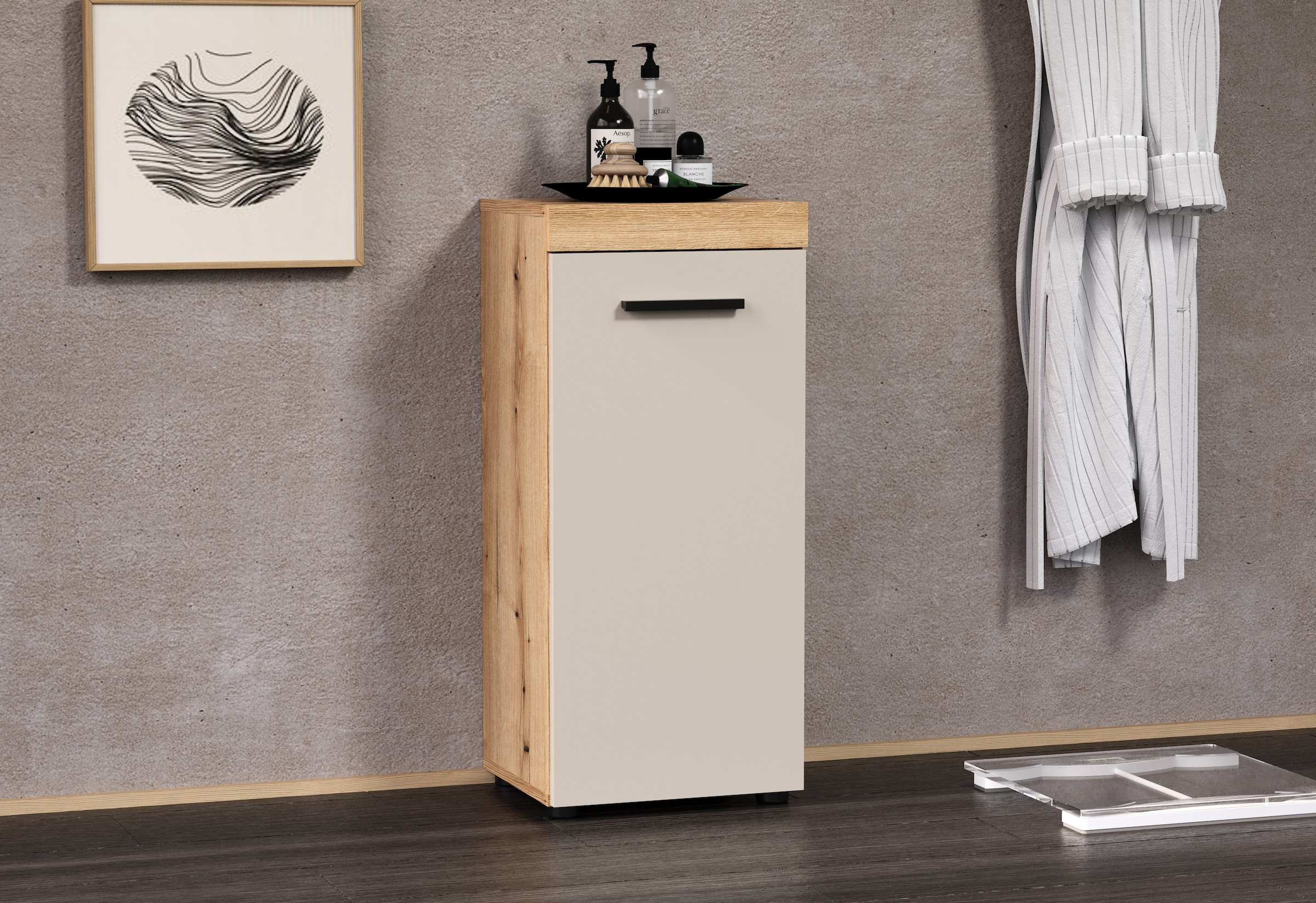 welltime Badkommode »Isera« 1 Stk. tlg. Unterschrank mit 1 Tür und 1 Einlegeboden – (B/T/H) 36/31/81 cm