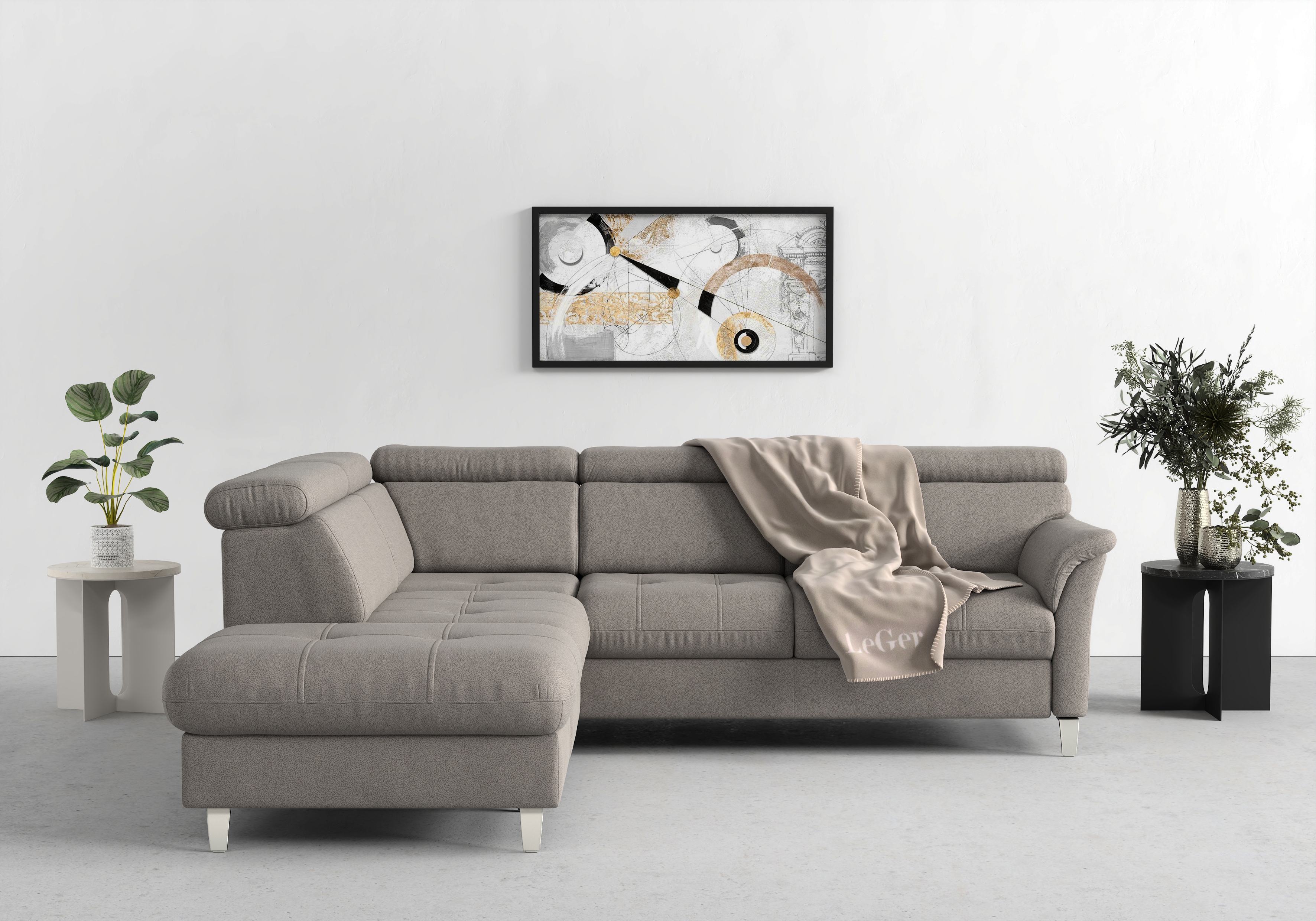 sit&more Ecksofa "Marano L-Form" inklusive Kopfteilverstellung, optional Schlaffunktion & Bettkasten