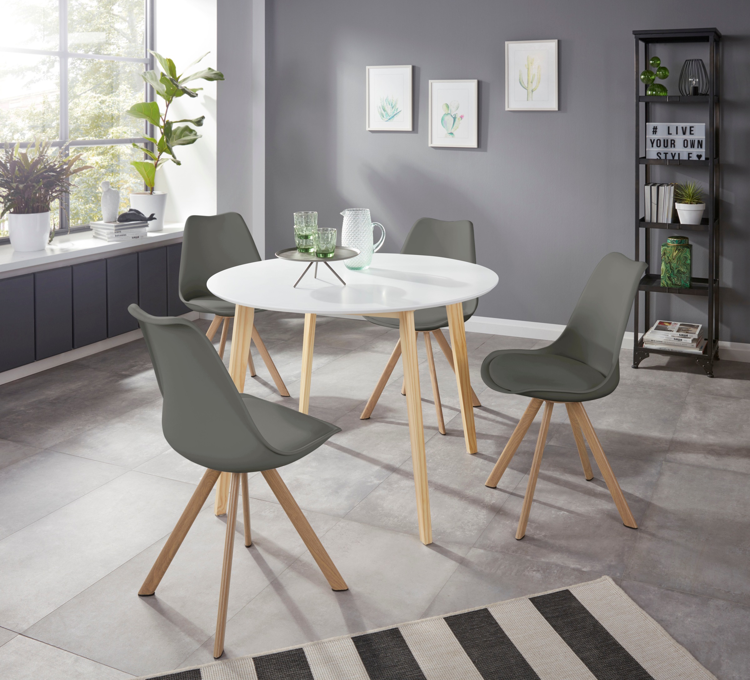 INOSIGN Essgruppe »Levent«, (Set, 5 tlg.), bestehend aus 4 Lazio Stühlen und dem Cody... kaufen