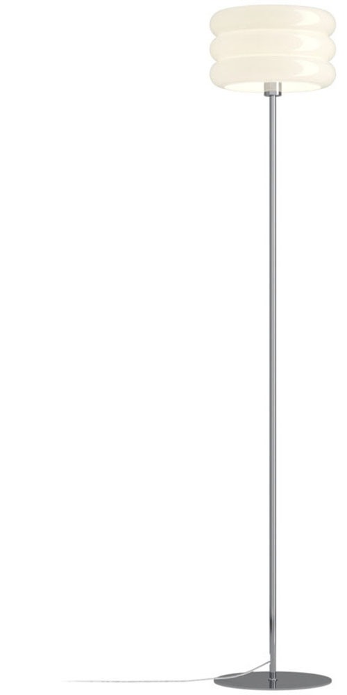 EGLO LED Stehlampe »TORTORA« E27 1 Stk. Stehleuchte, Lampe, Wohnzimmerlampe, chrom Glas, H:160cm, Ø 30 cm