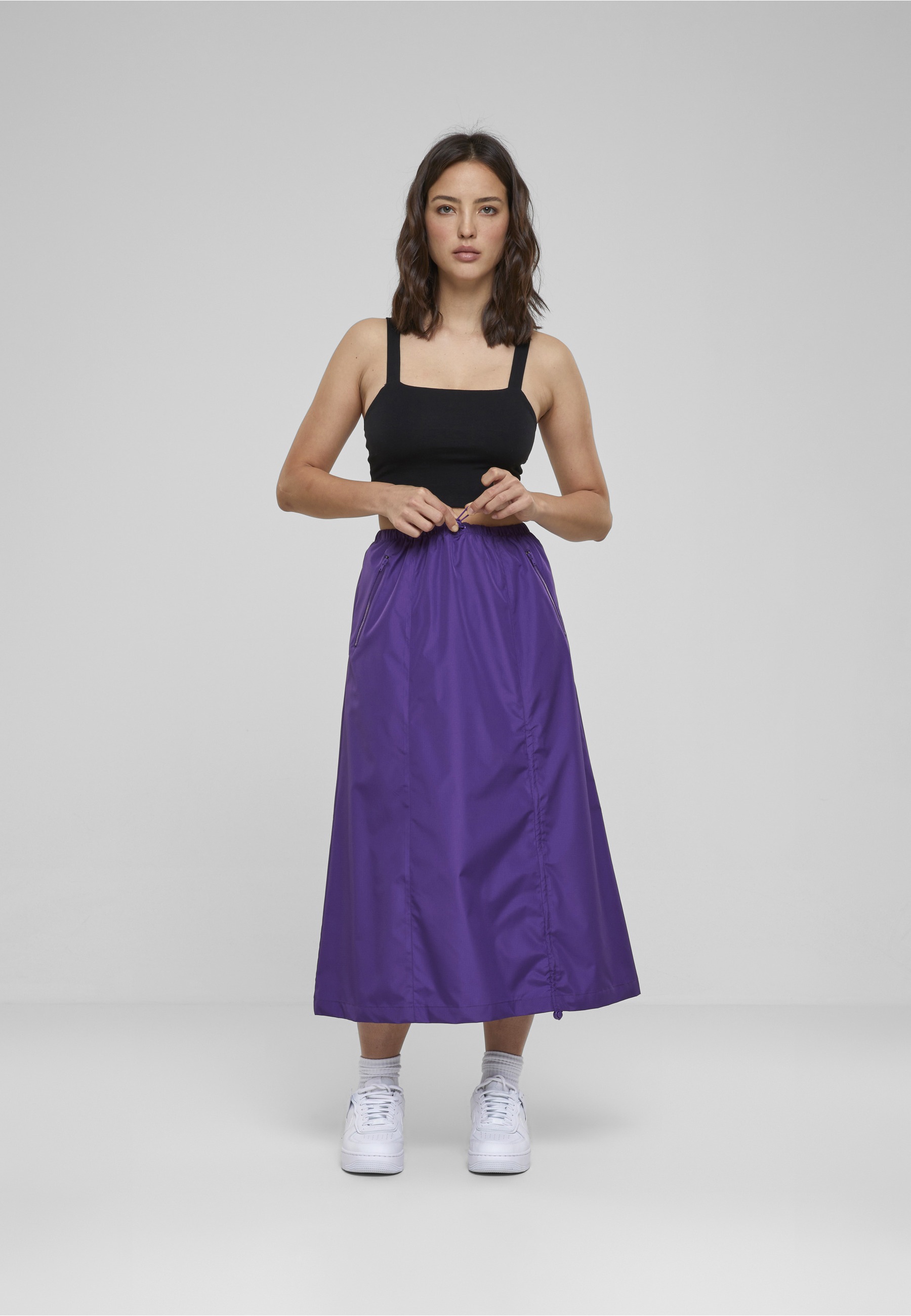 URBAN CLASSICS Sommerrock »Urban Classics Damen Ladies Ripstop Parachute Midi Skirt« 1 Stk.