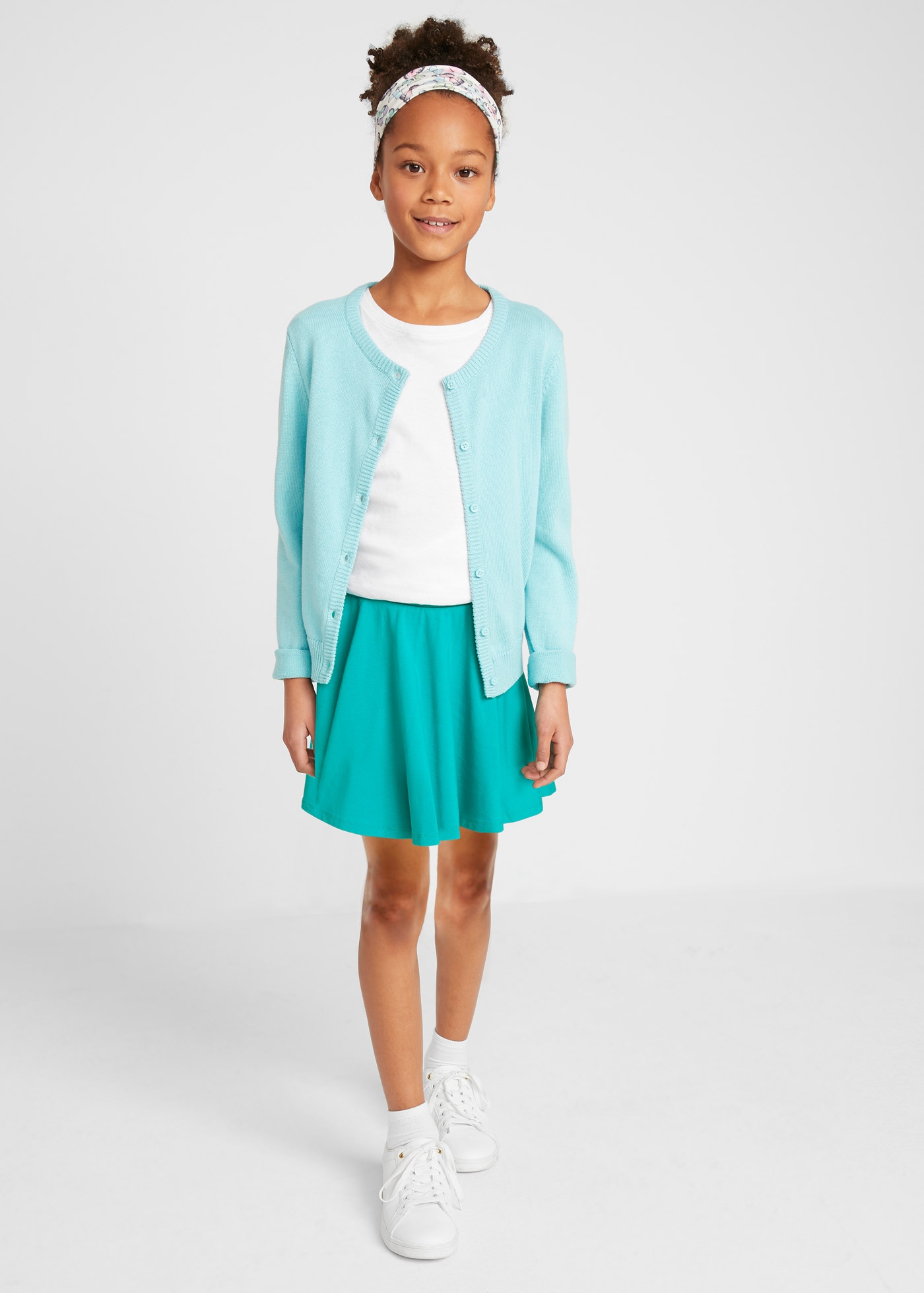 bonprix Jerseyrock Packung, 2 weich fließendes Material, elastischer Bund, Regular Fit