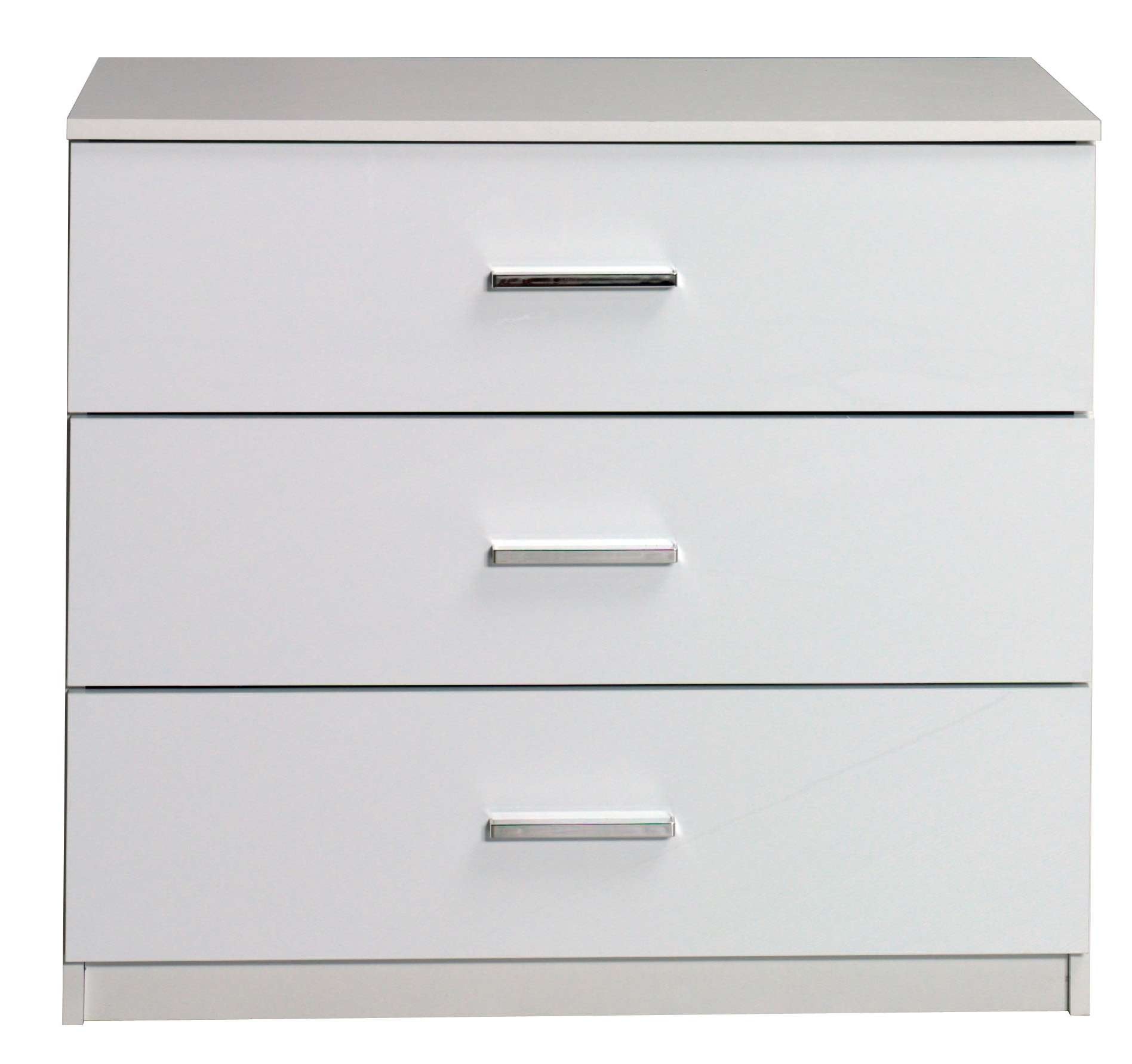 Home affaire Kommode "LANDERY Sideboard mit 3 Schubladen, weiß hochglänzend günstig online kaufen