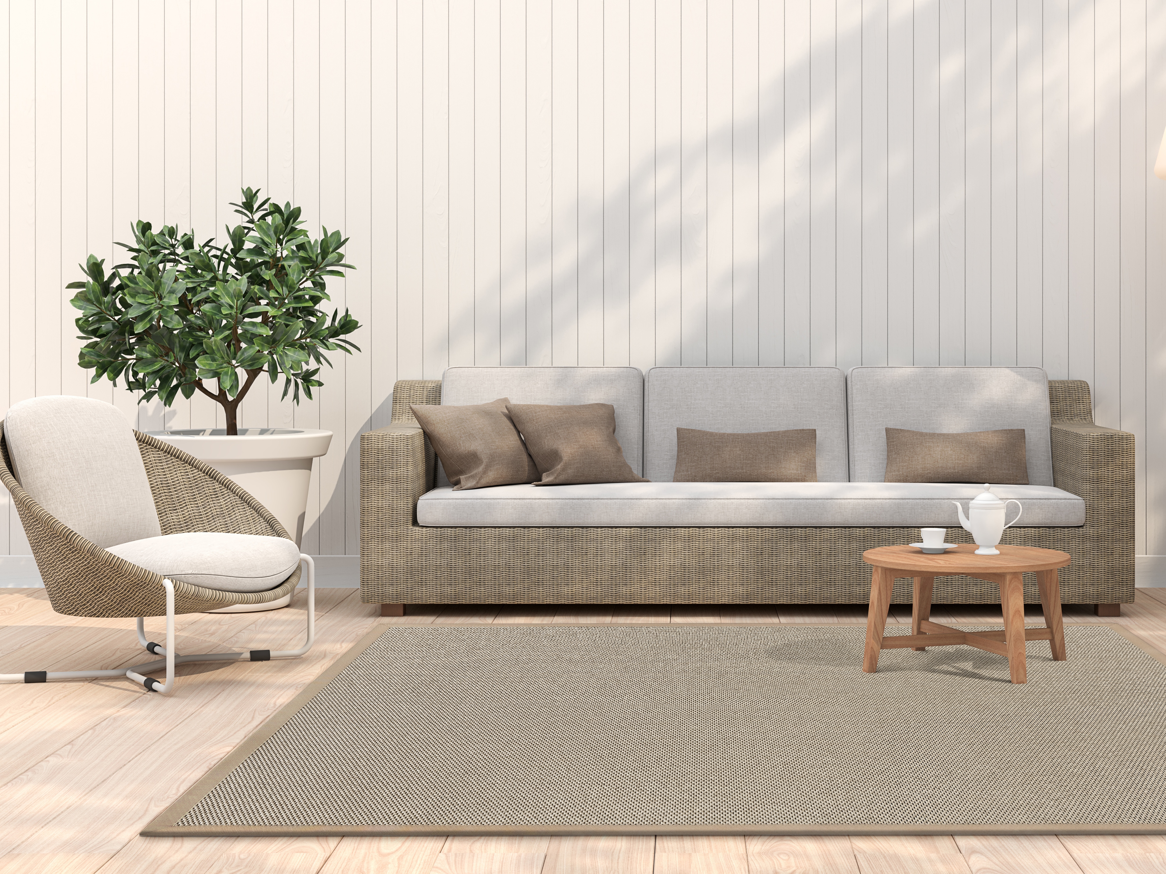 DEKOWE Naturana Panama Spezial Flatweave Rug Beige 120x200cm